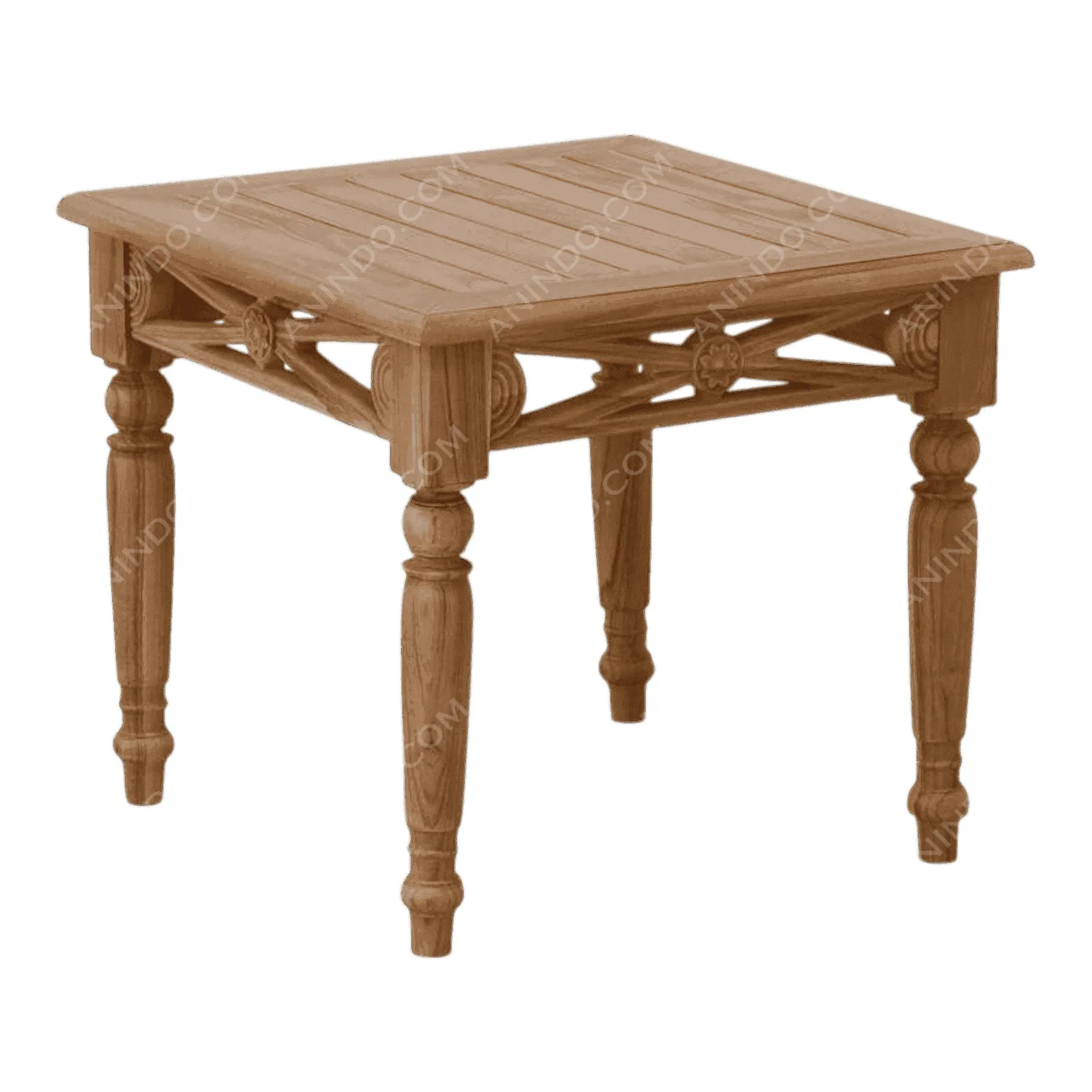 Colonial Carved Side Table - Image 4