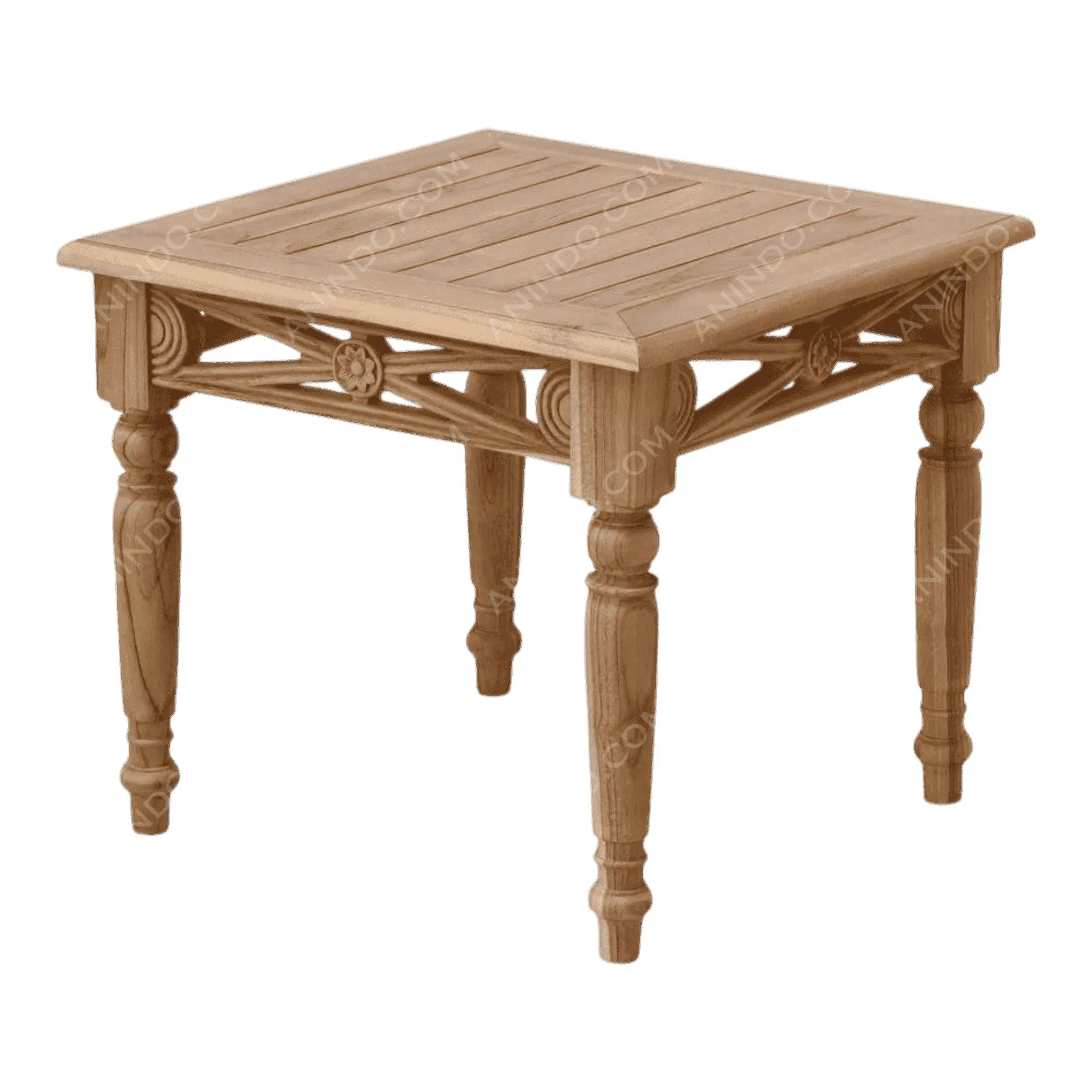 Colonial Carved Side Table - Image 2