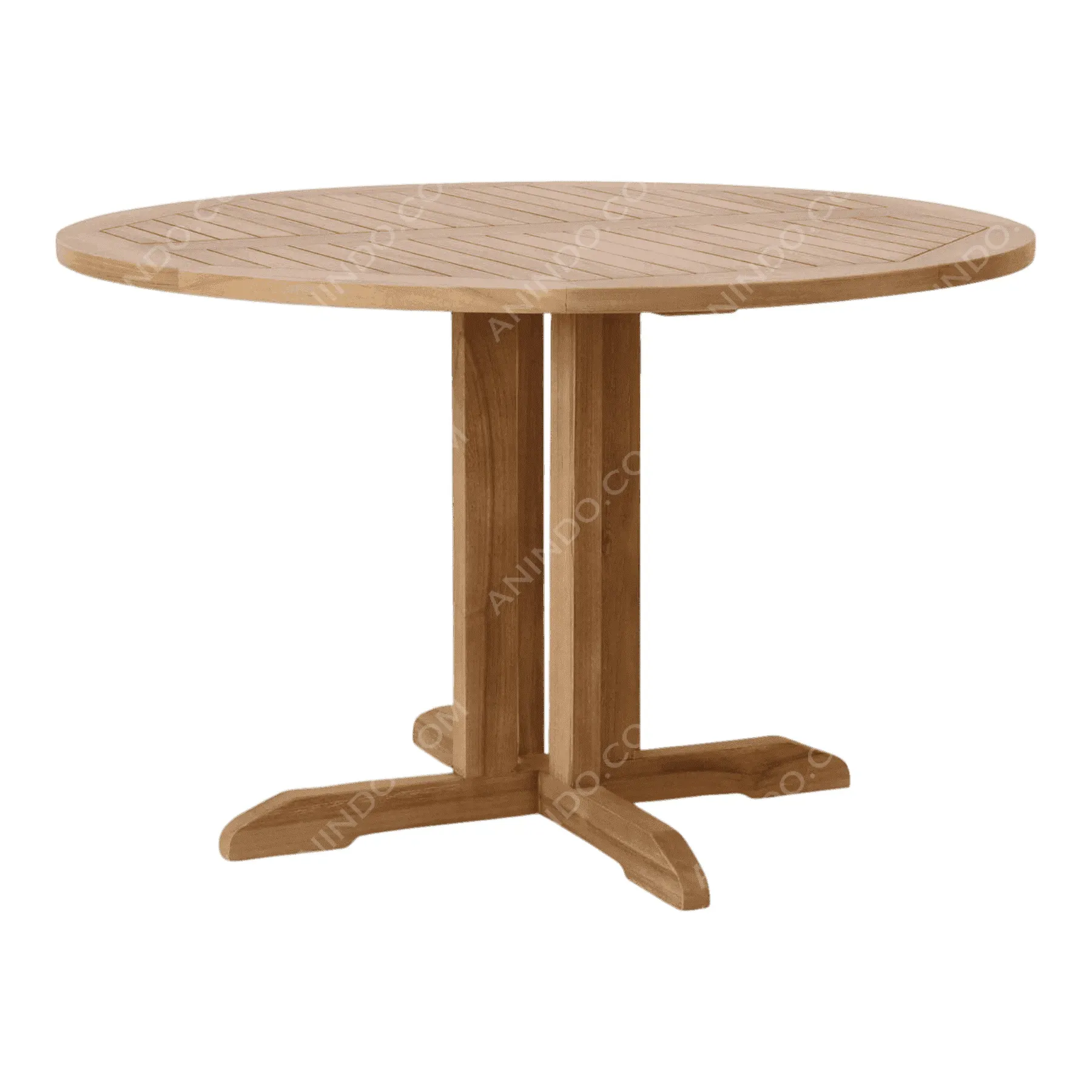 Classic Teak Pedestal Table - Image 2