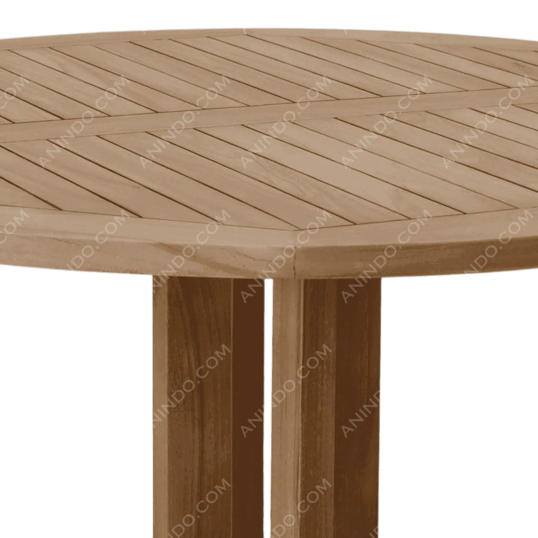 Classic Teak Pedestal Table - Image 3