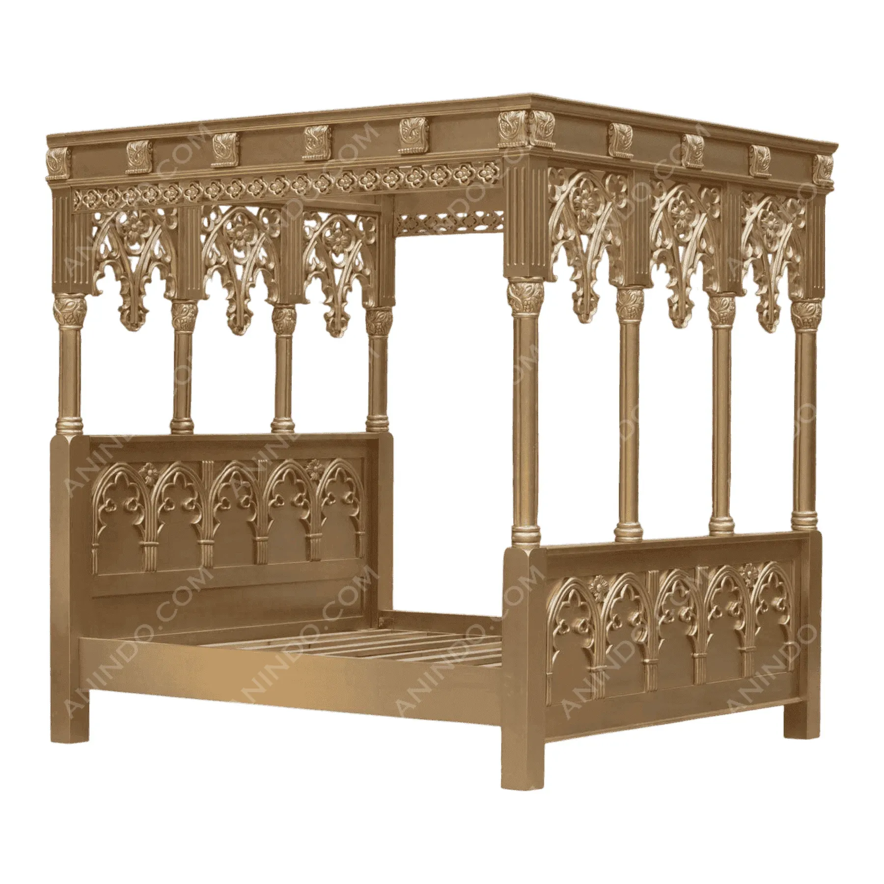 Cathedral Gothic Canopy Bed - Image 6