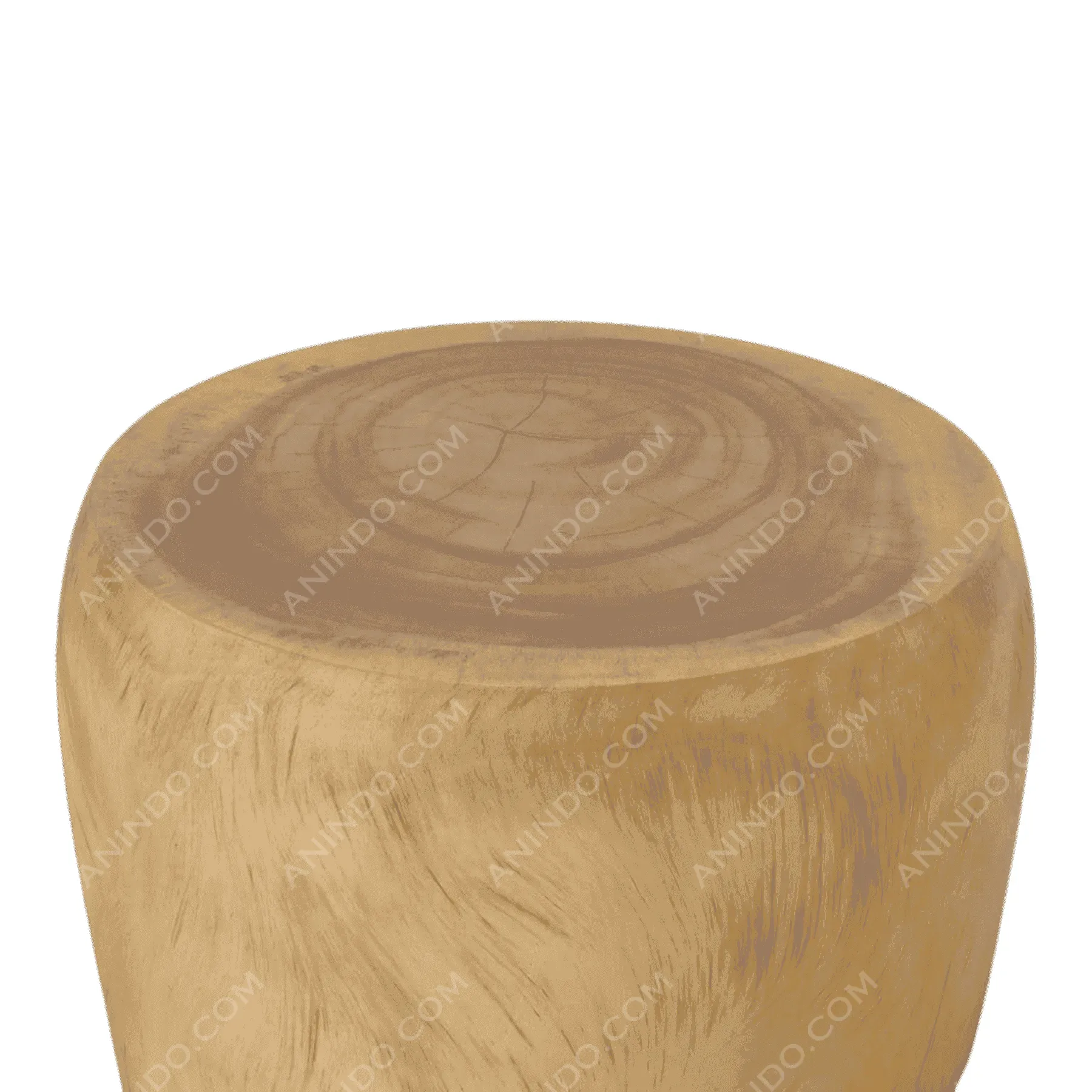 Round wooden tree stump stool