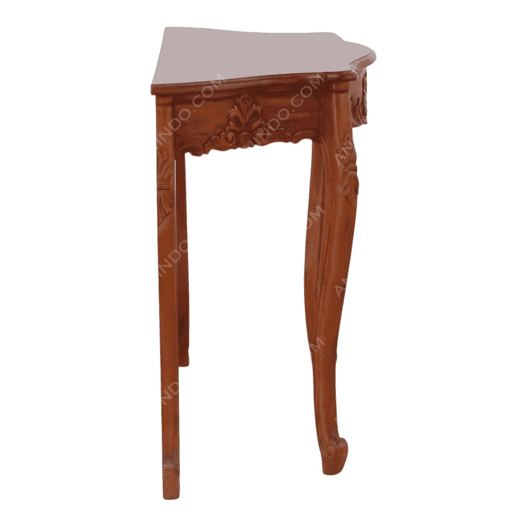 Antique wooden side table with carved legs