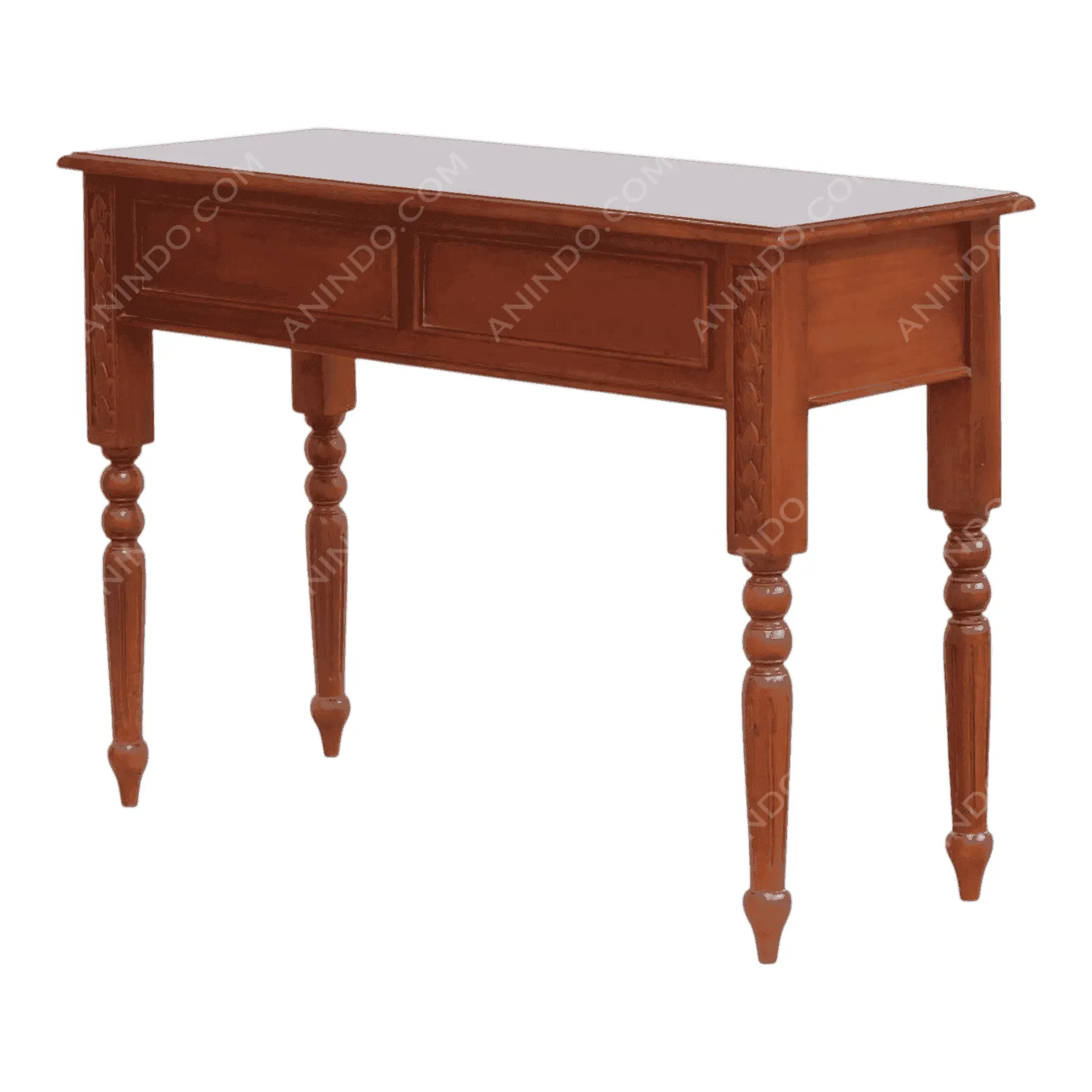 Wooden console table with carved legs