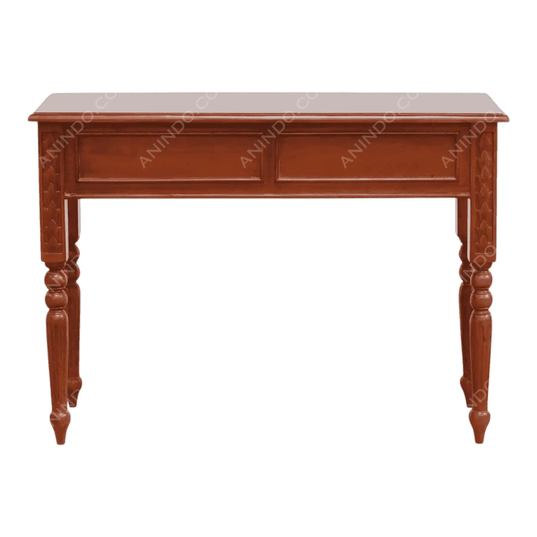 Wooden writing desk with carved legs
