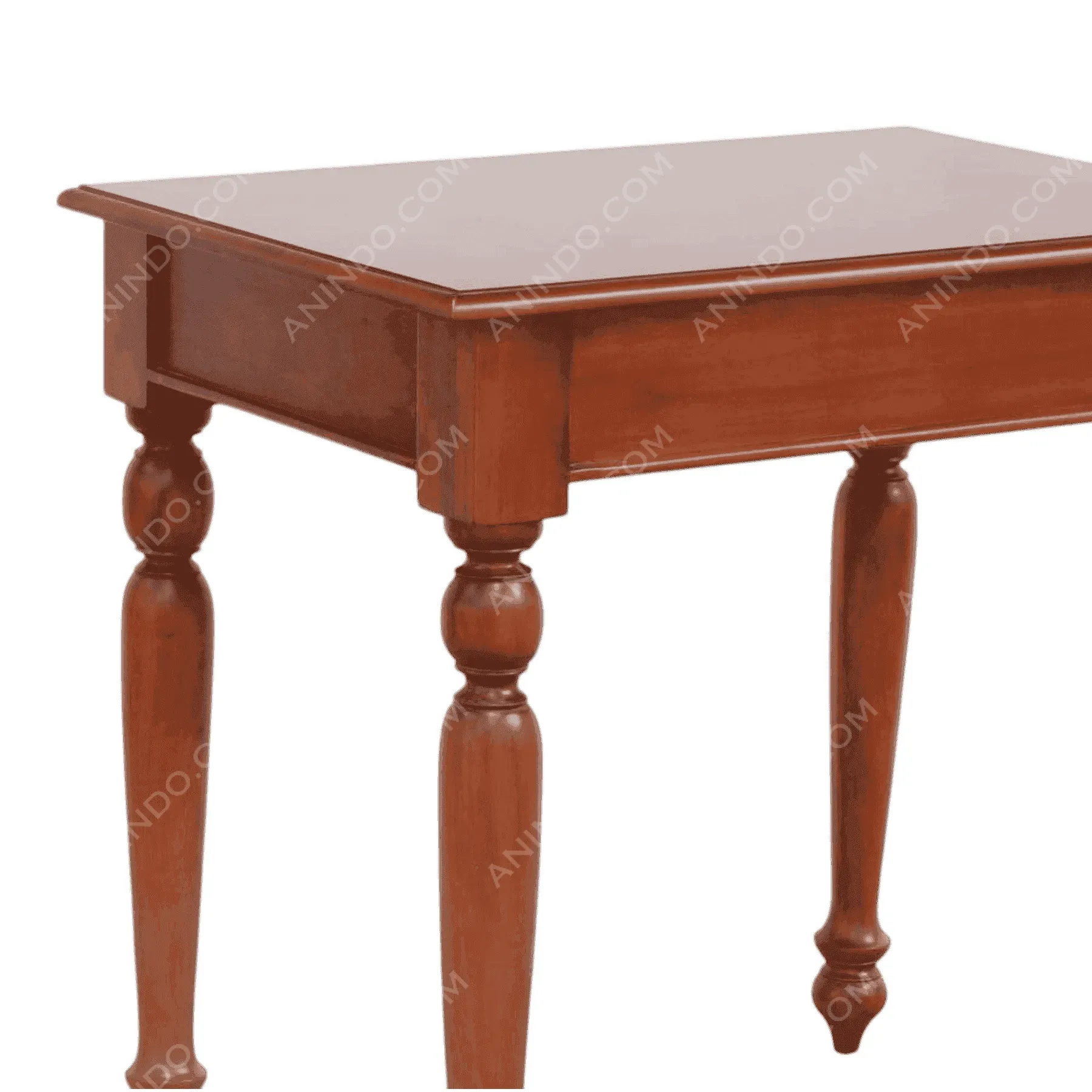 Wooden dining table with turned legs