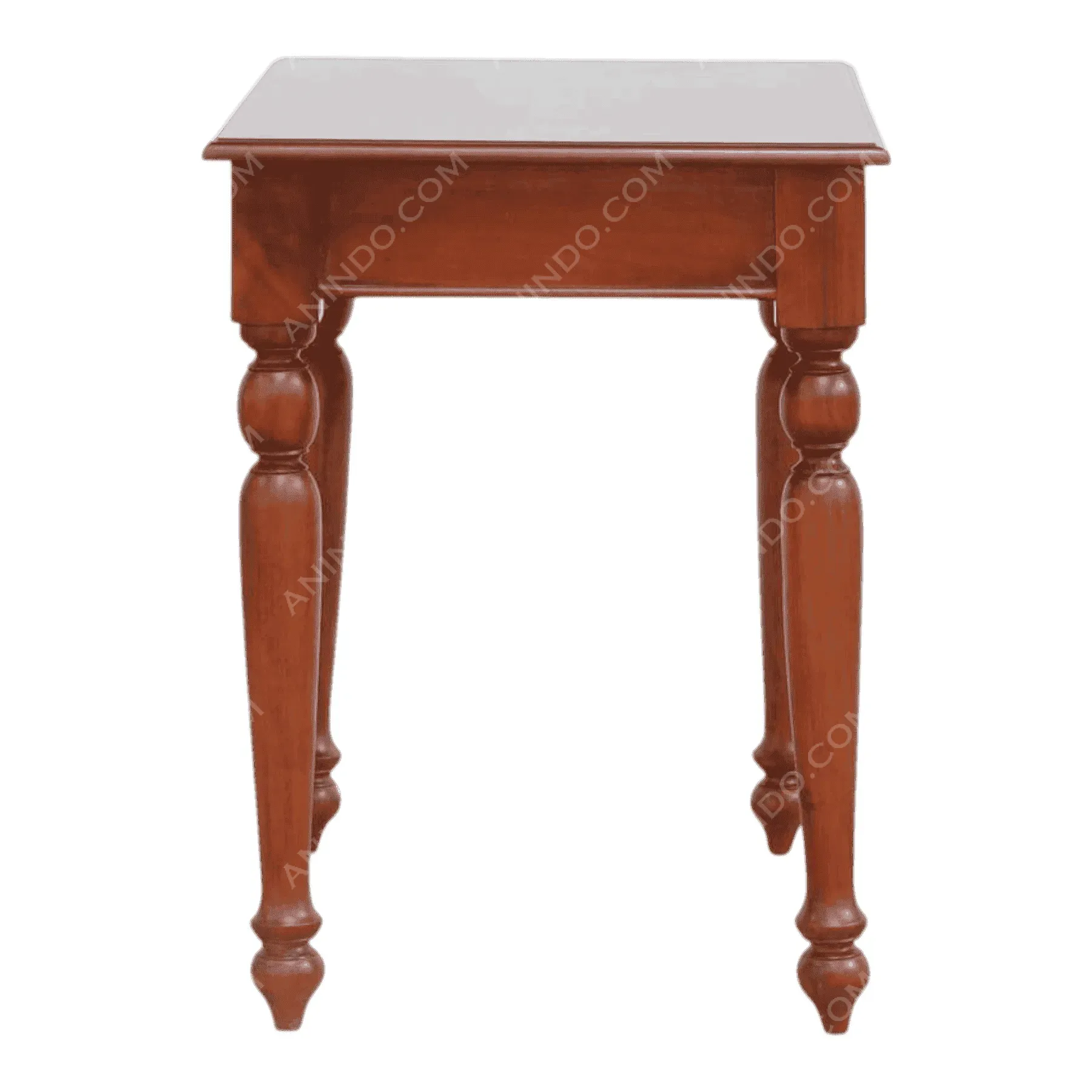 Wooden side table with turned legs