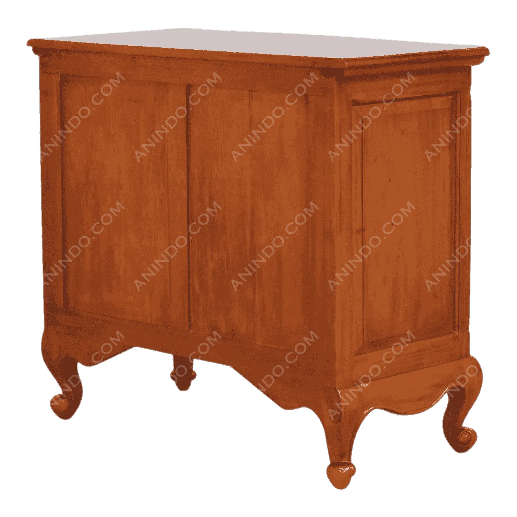 Antique wooden cabinet with curved legs