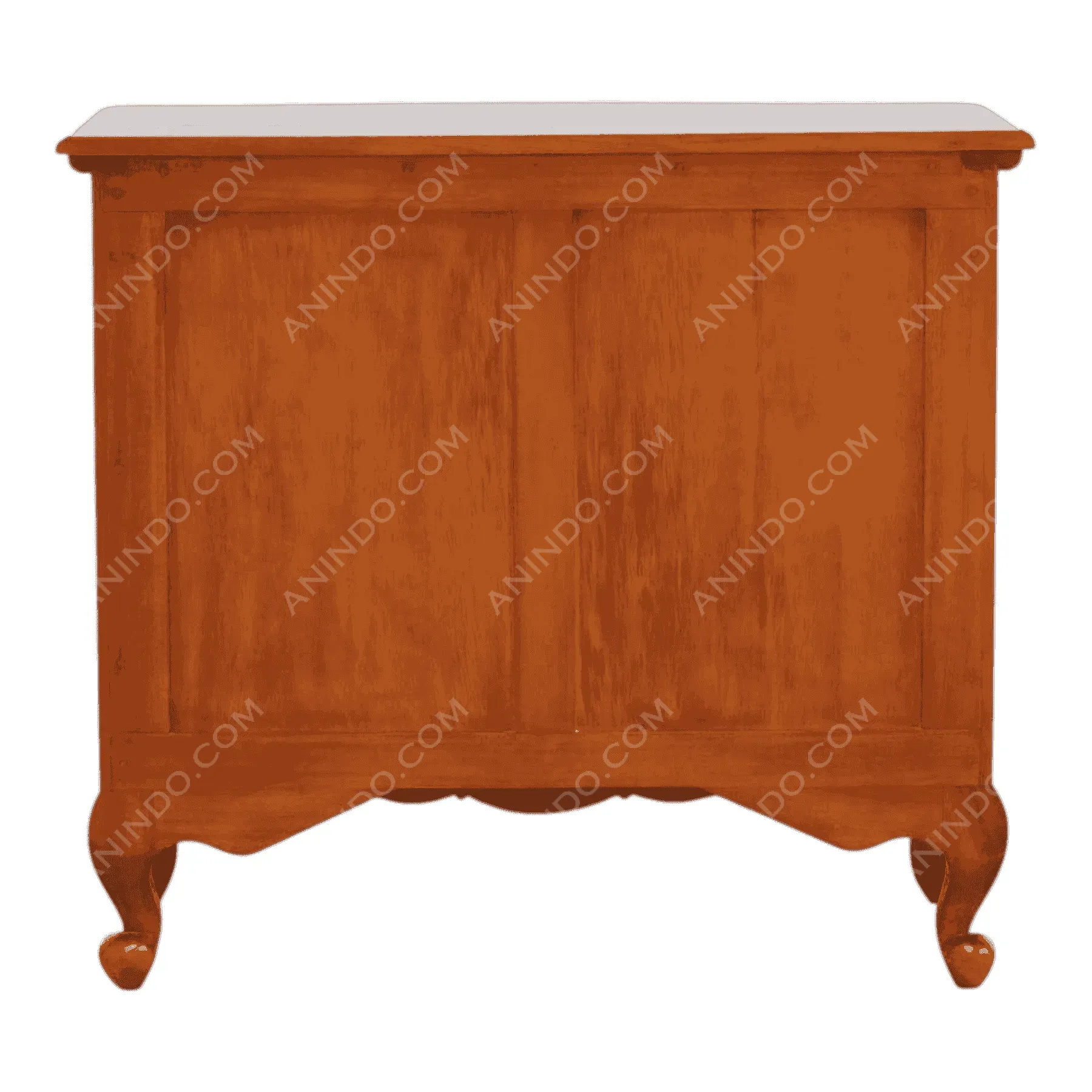 Wooden dresser with decorative curved legs