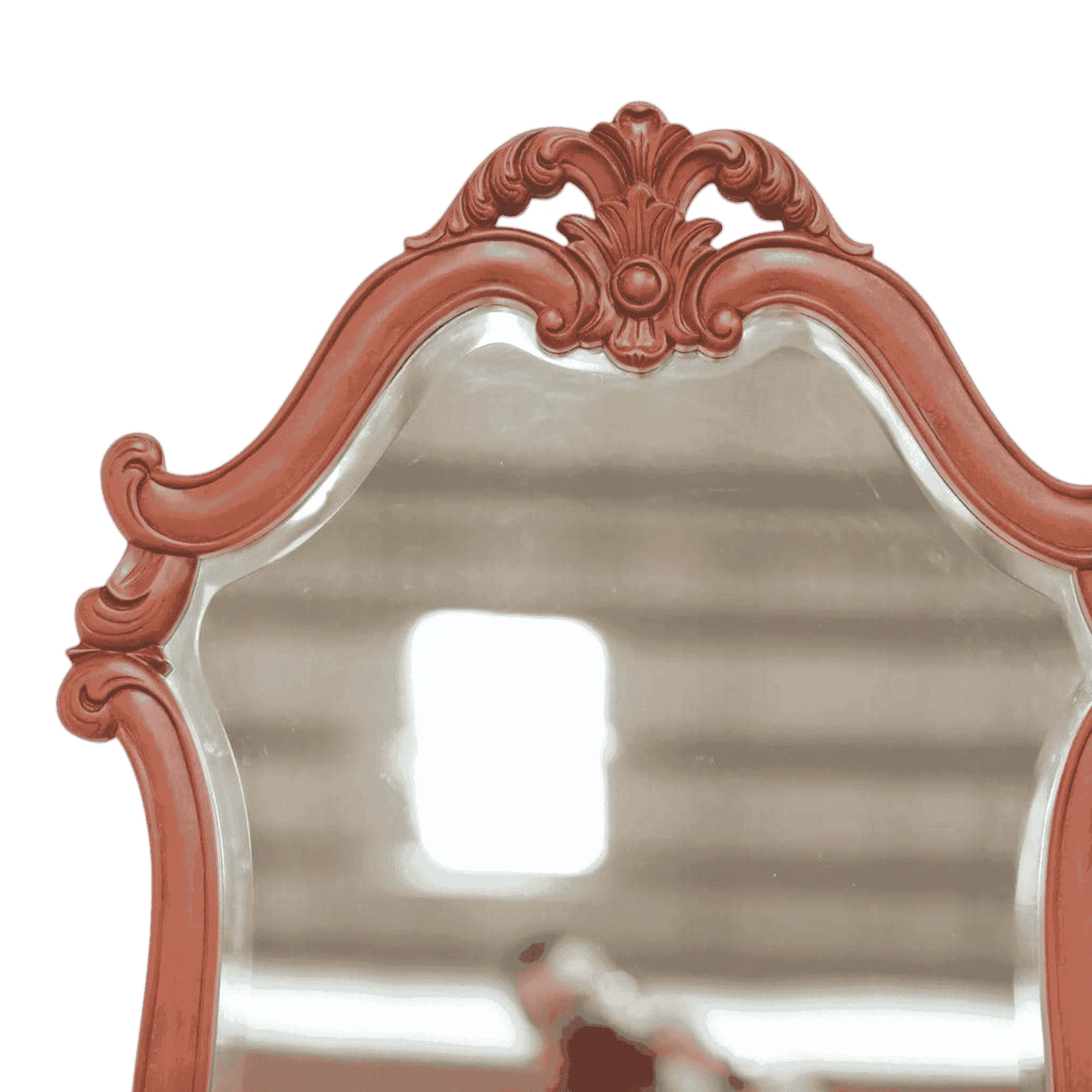 Vintage mirror with ornate wooden frame