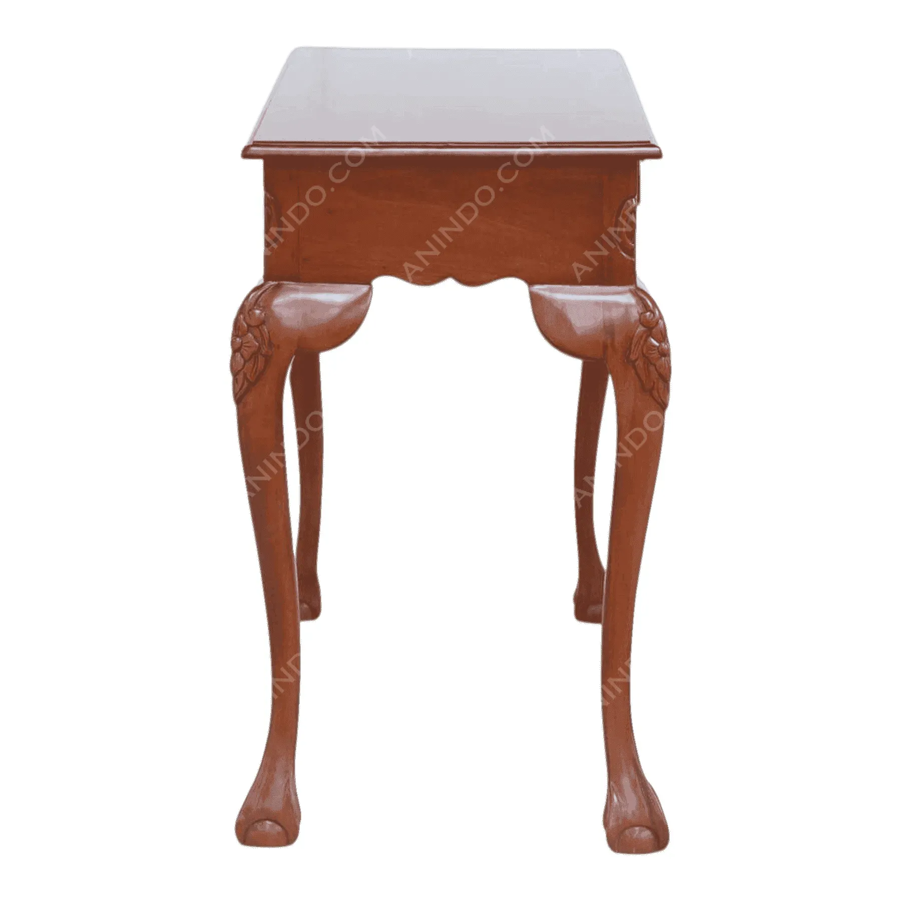 Vintage wooden side table with carved legs