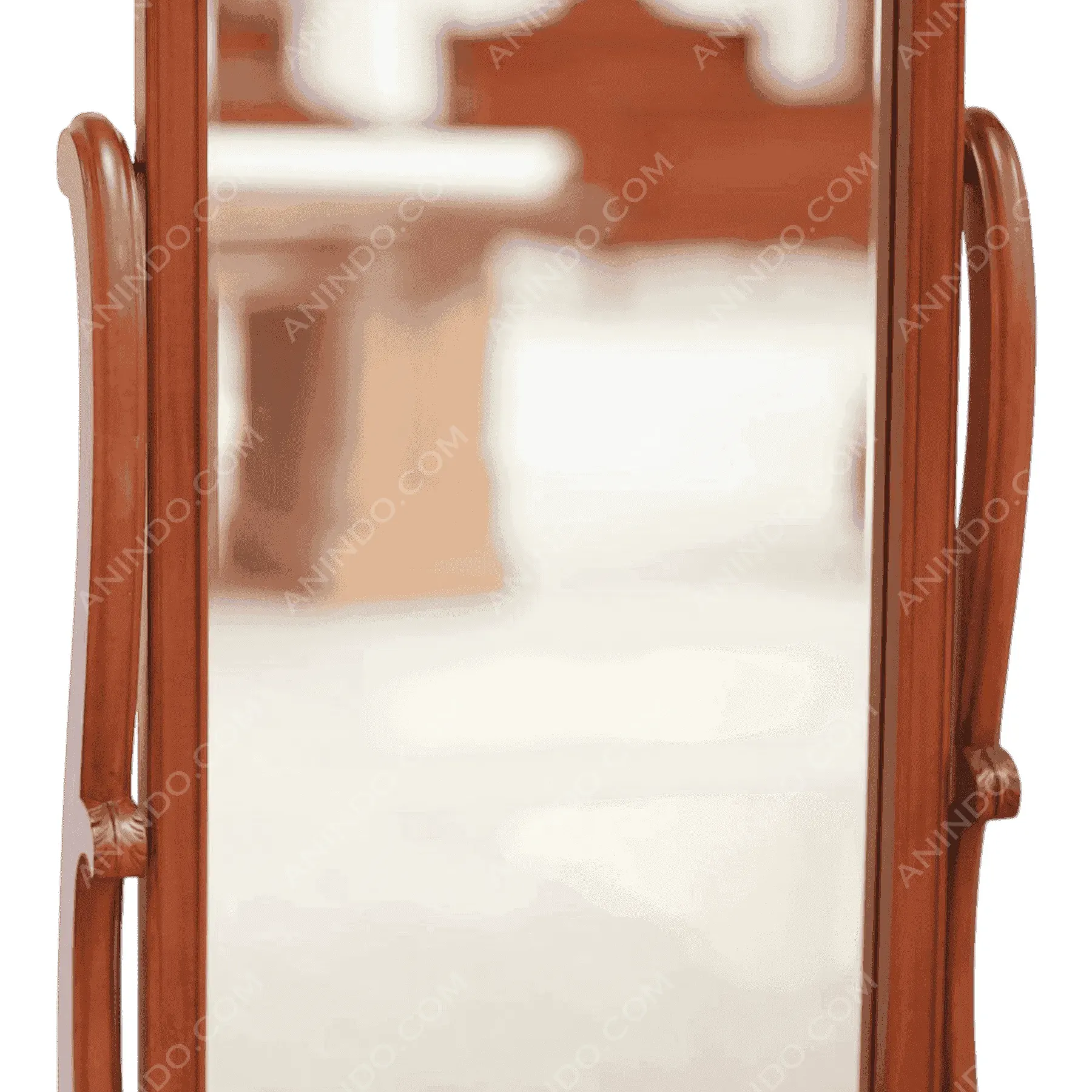 Wood framed full length mirror