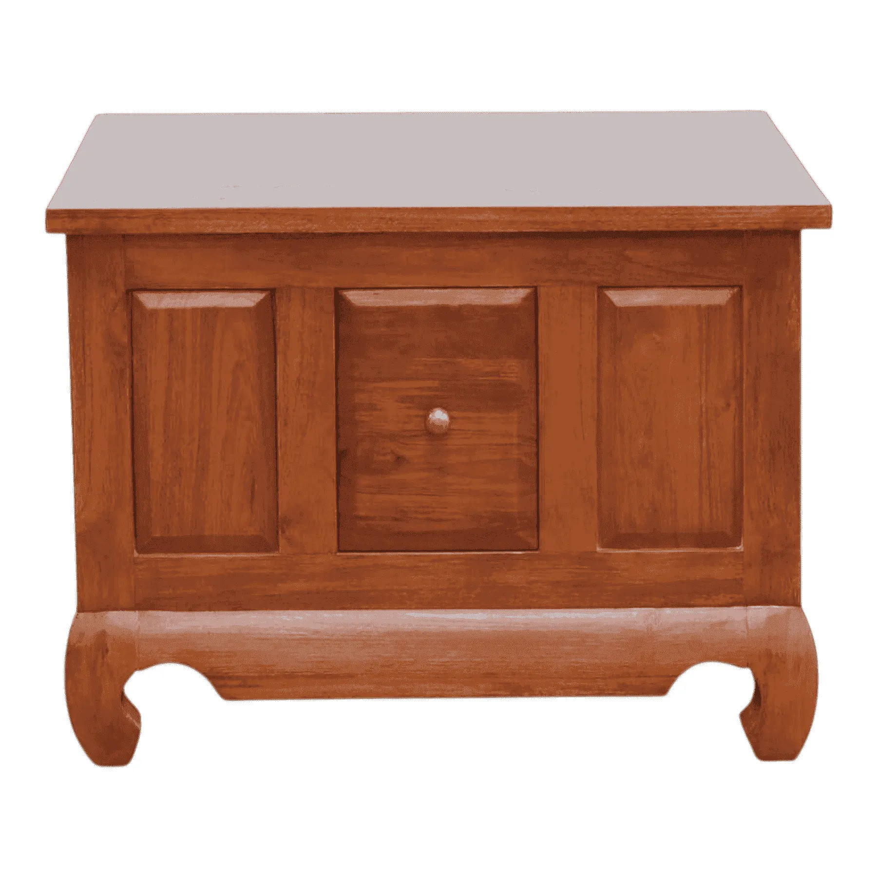 Wooden storage cabinet with single drawer