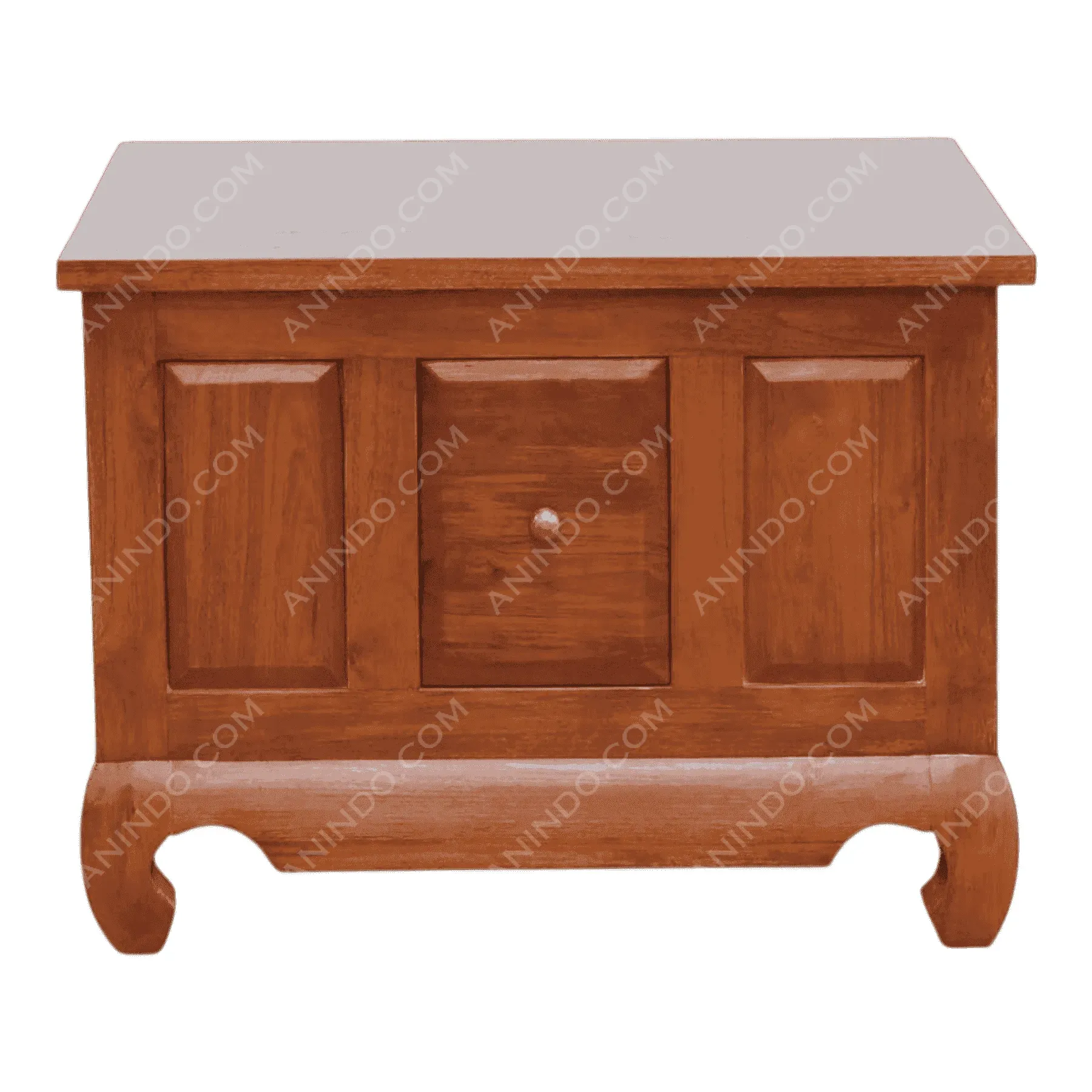 Wooden storage cabinet with single drawer