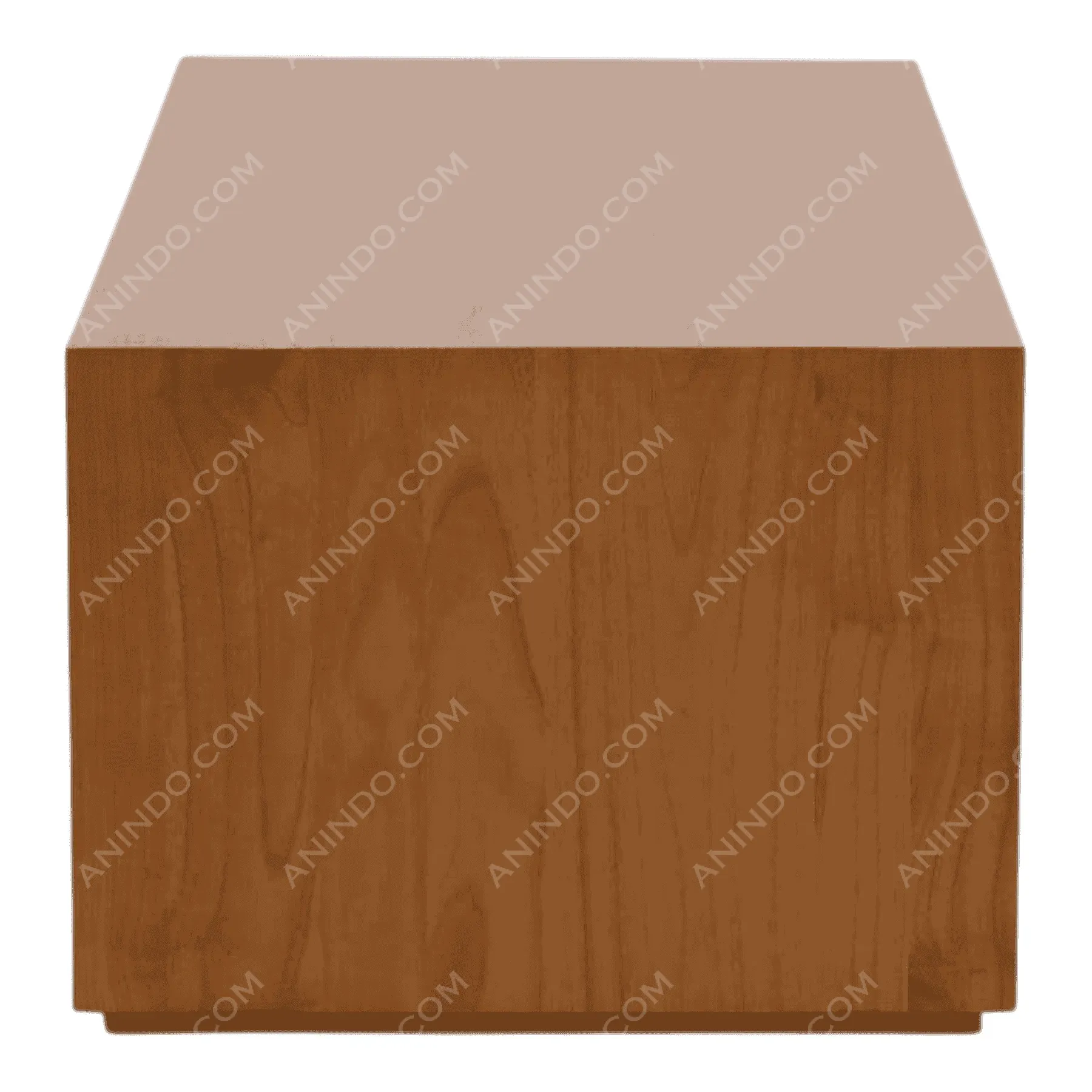 Wooden rectangular table with smooth surface