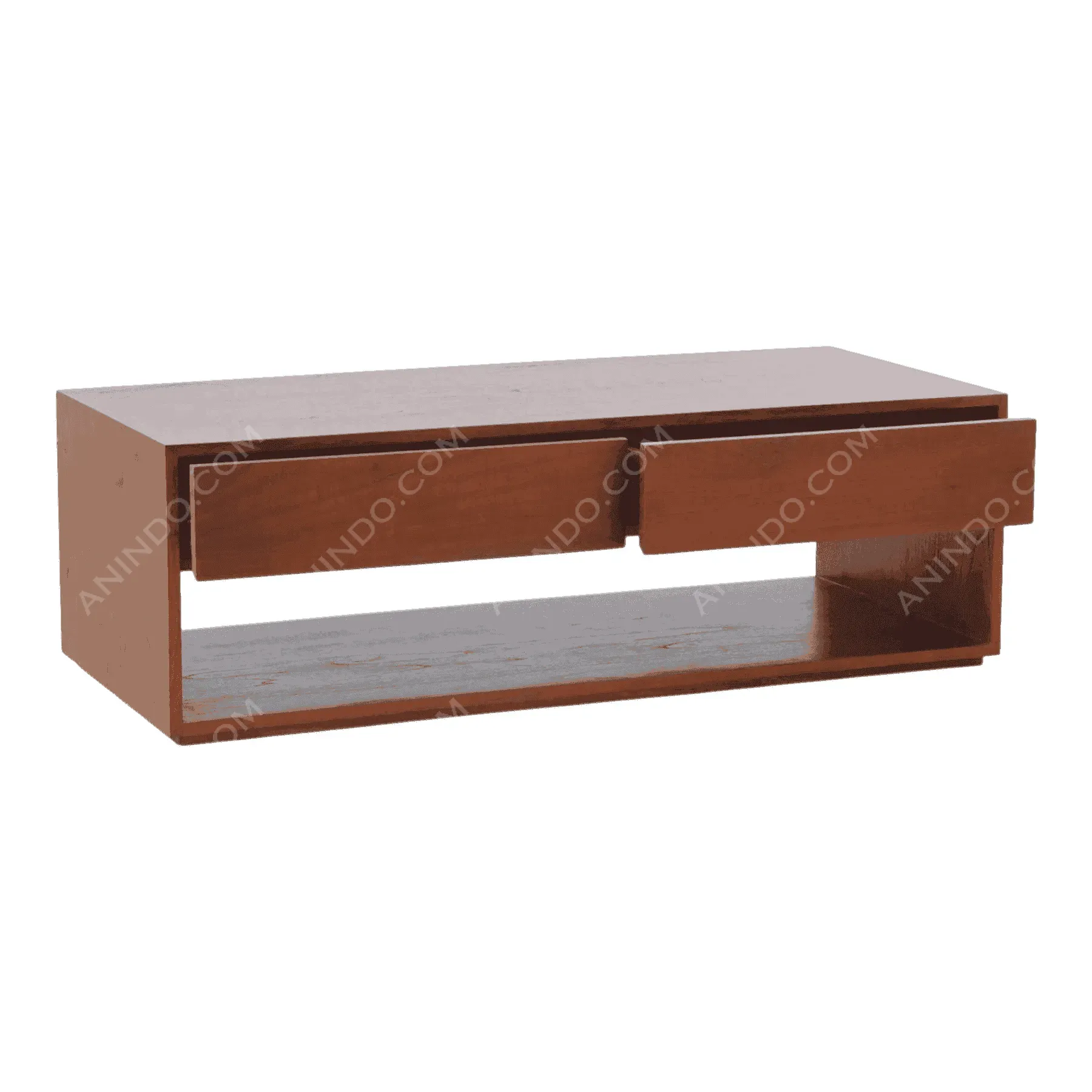 Modern wooden coffee table with drawers