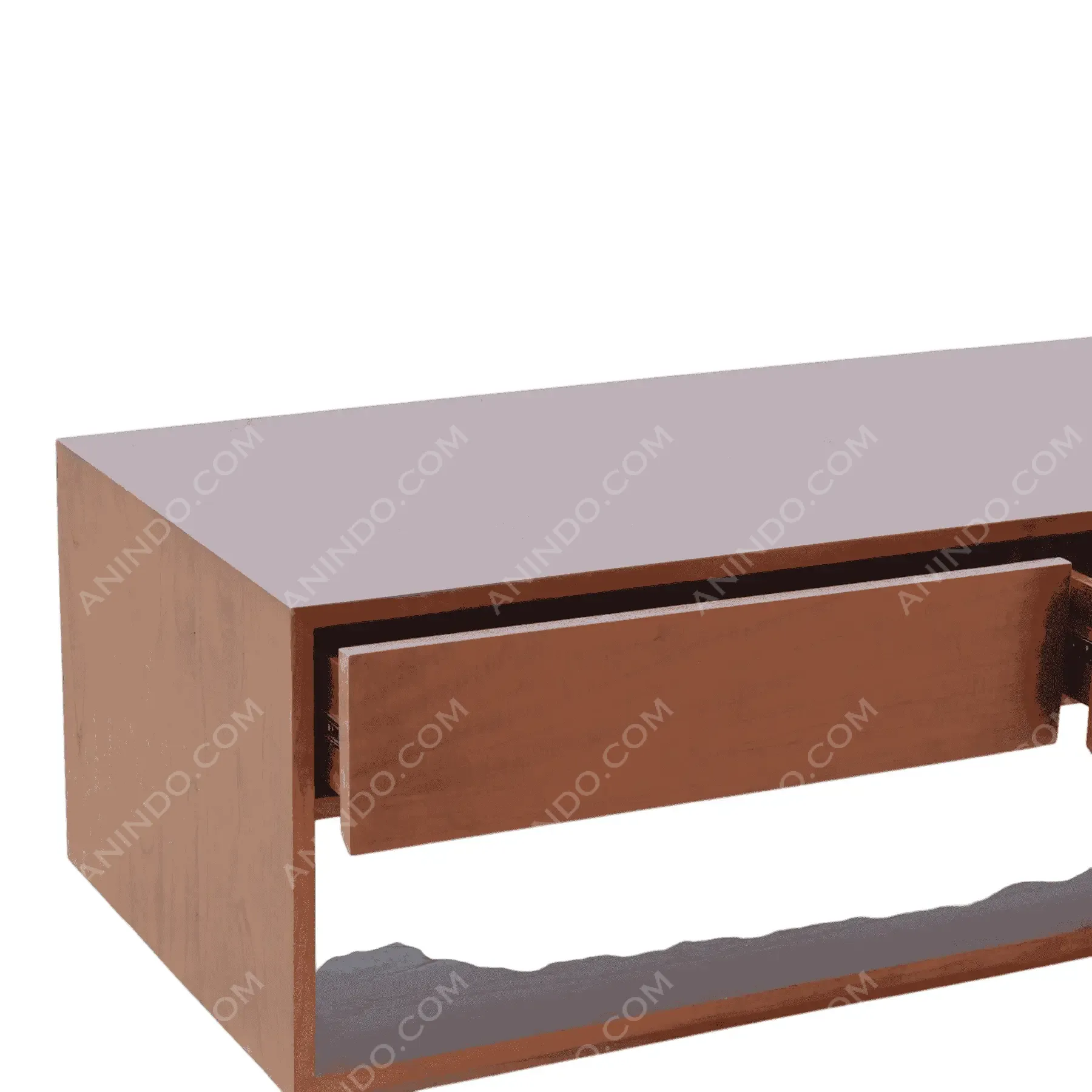 Modern wooden coffee table with drawer