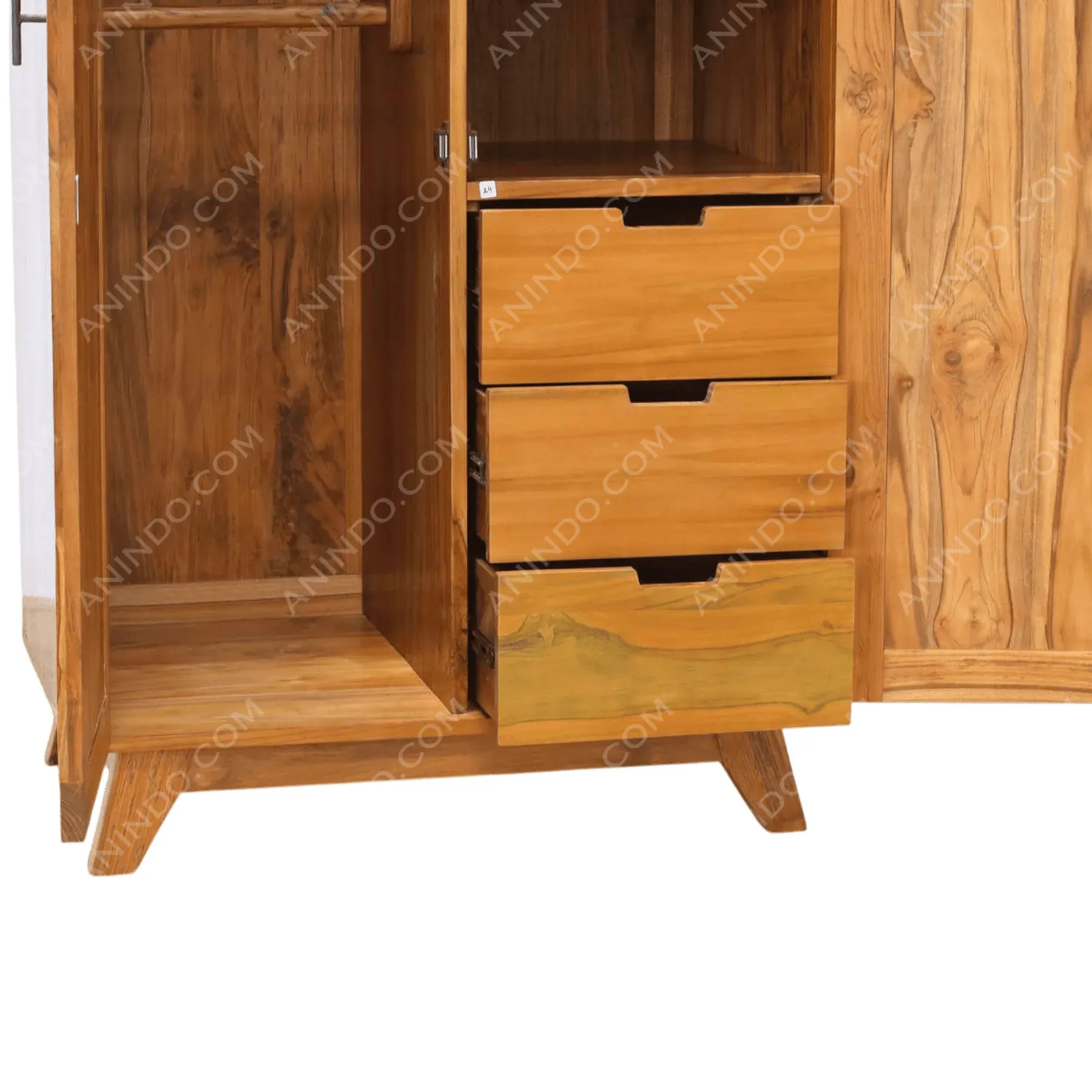 Kaleidoscope Teak Armoire - Image 3