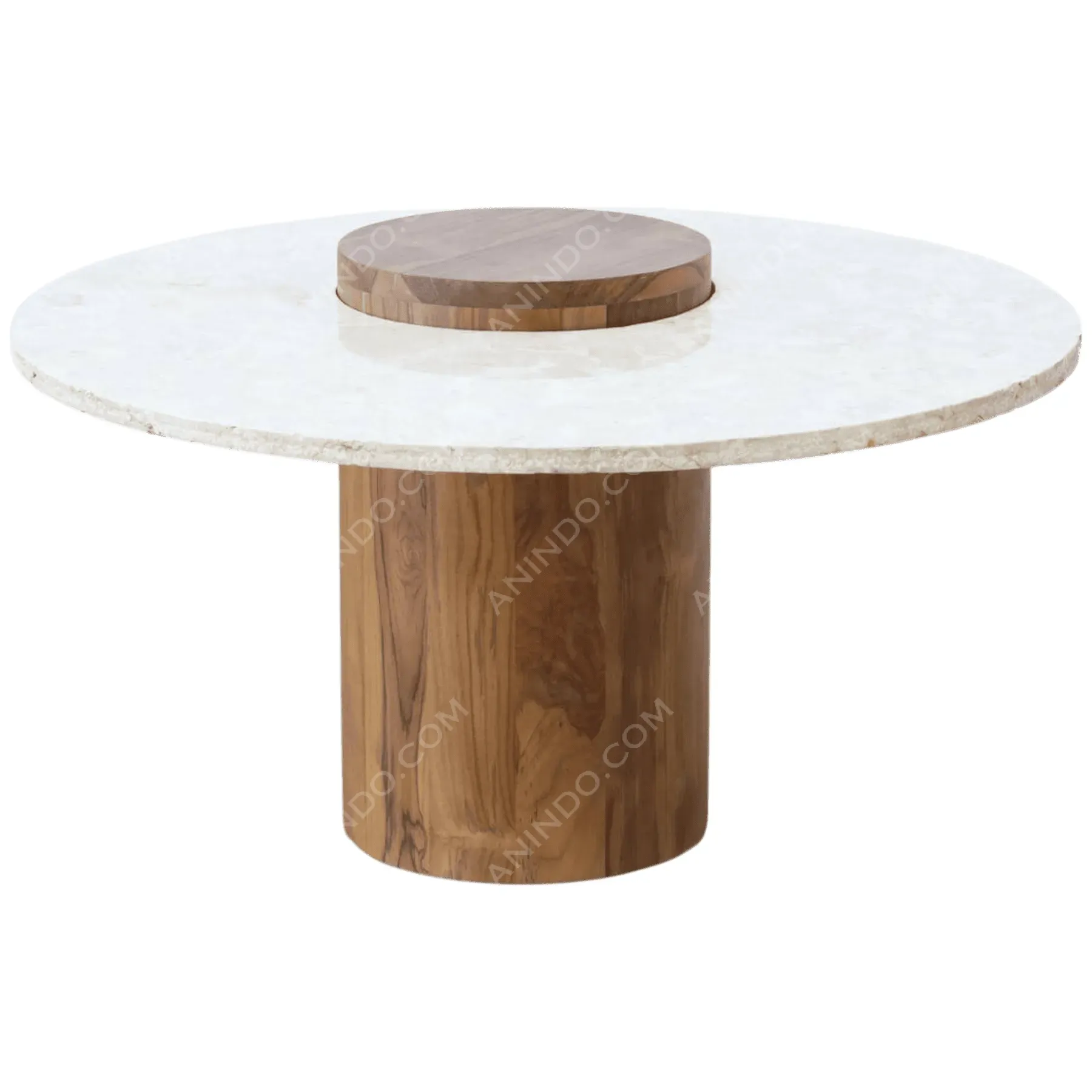 The Eros Mixed Material Dining Table - Image 2