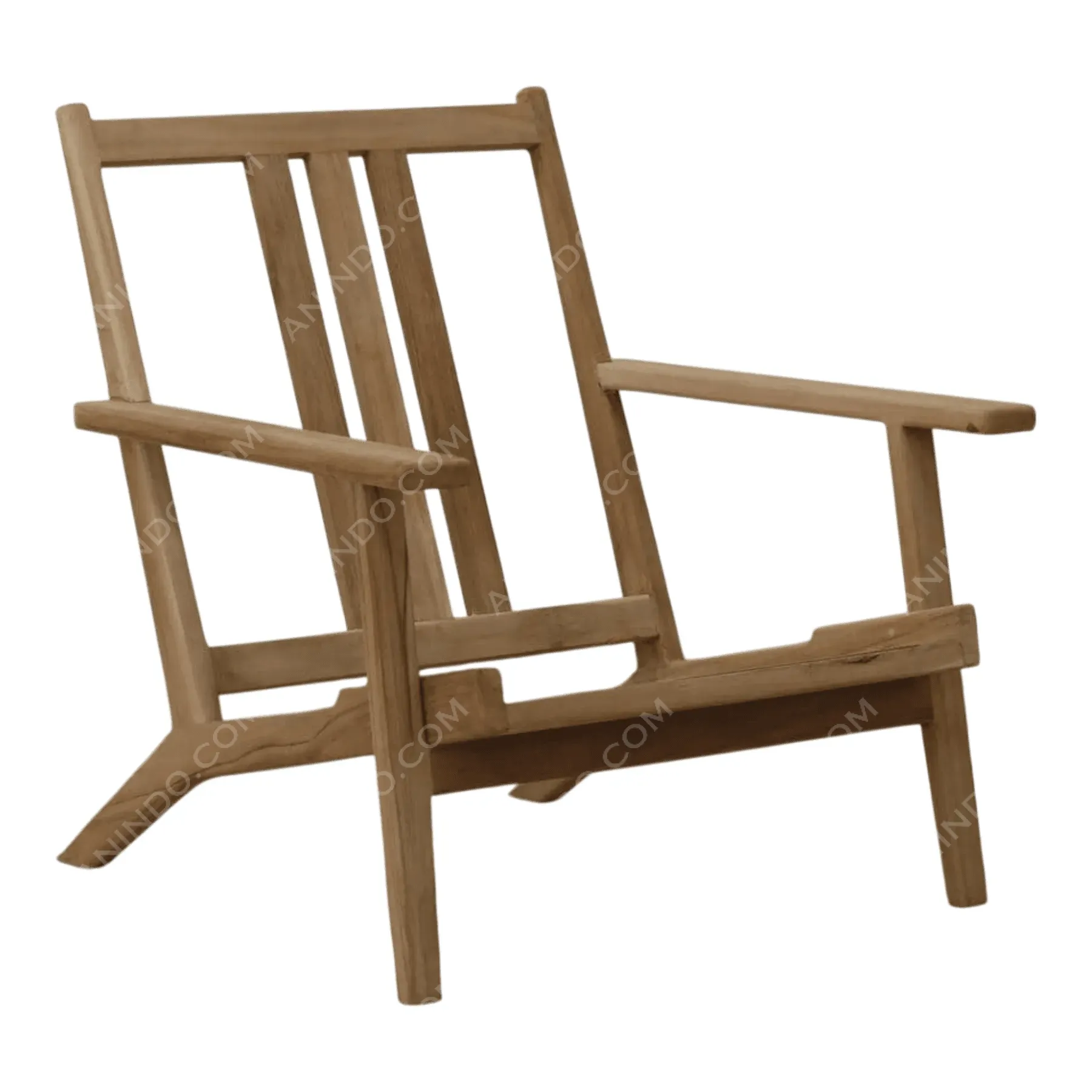 Classic Teak Patio Armchair Frame - Image 2
