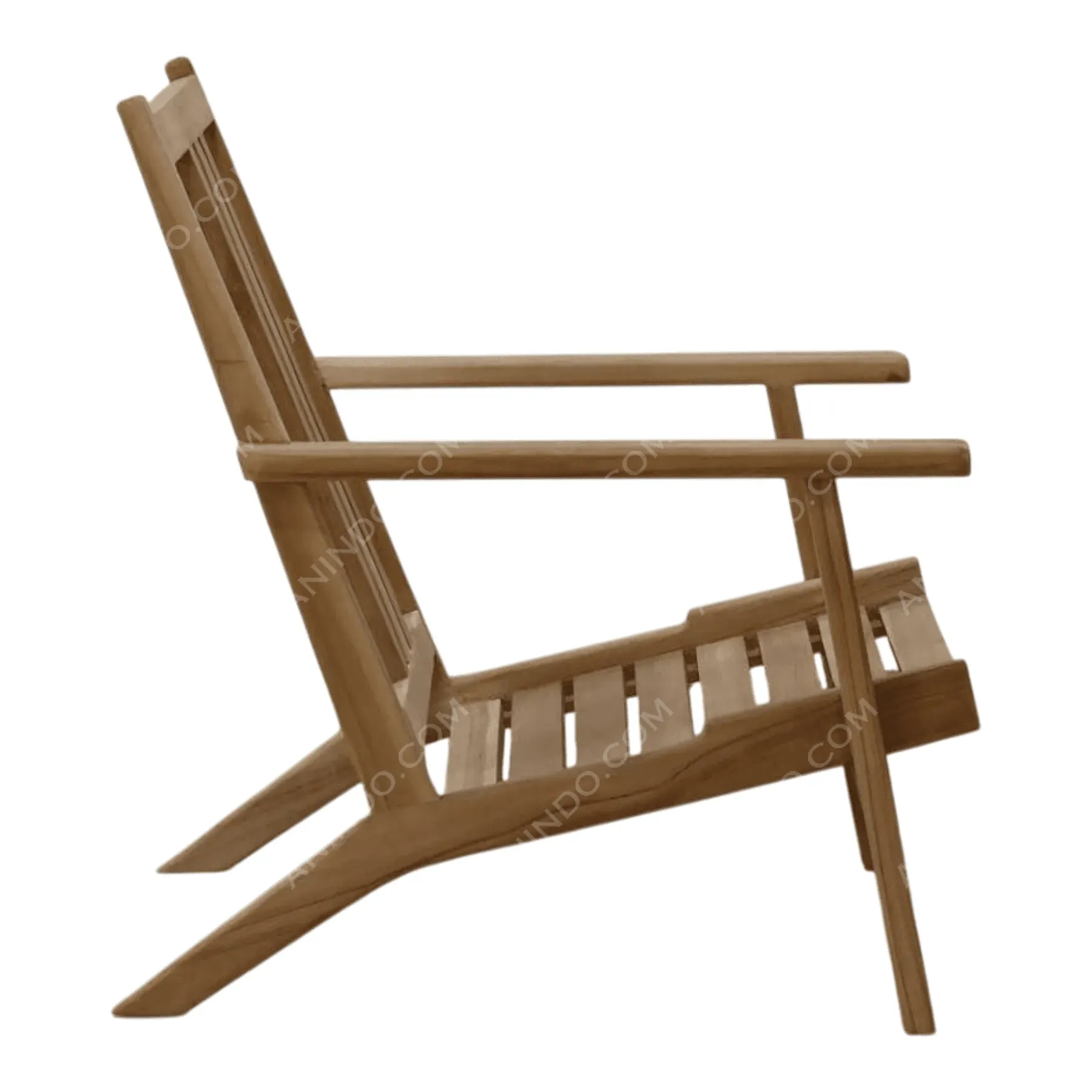 Classic Teak Patio Armchair Frame - Image 3
