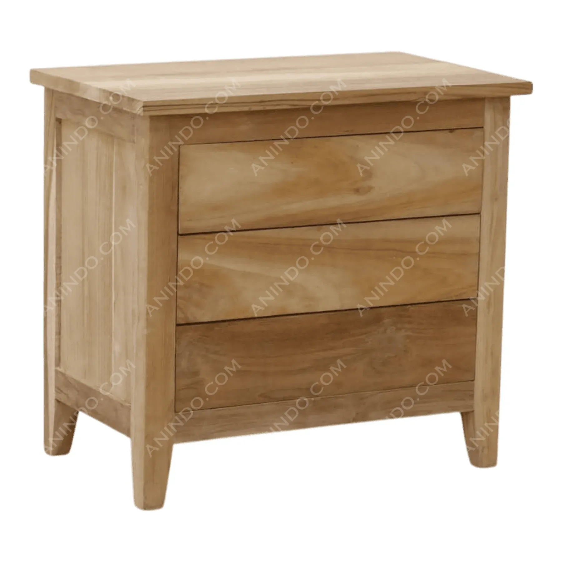Artisan 3-Drawer Teak Nightstand - Image 2