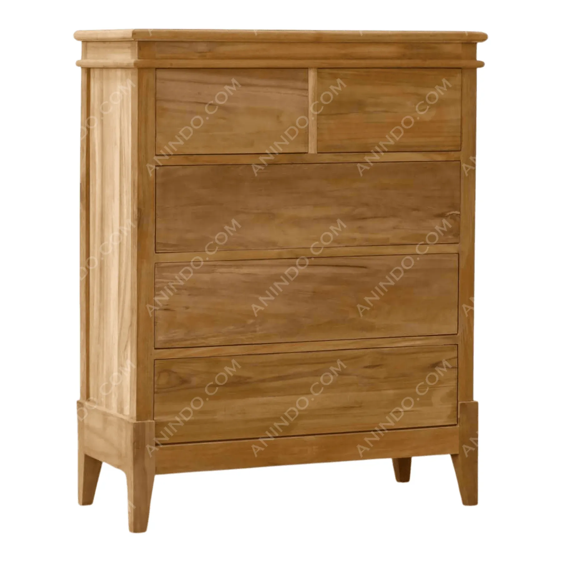 Hampton Teak Tallboy Chest - Image 2