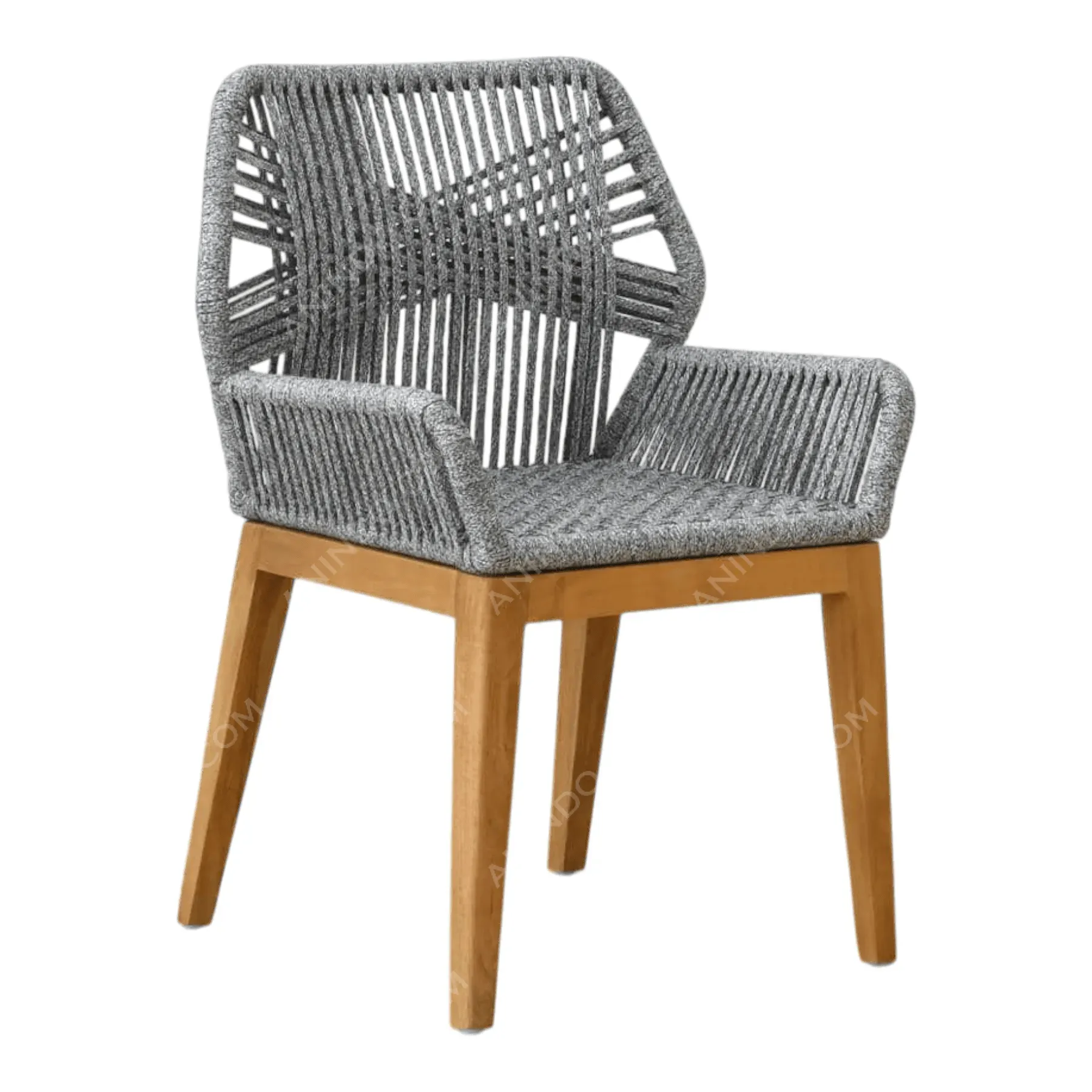 Marina Woven Rope Armchair (Grey) - Image 2
