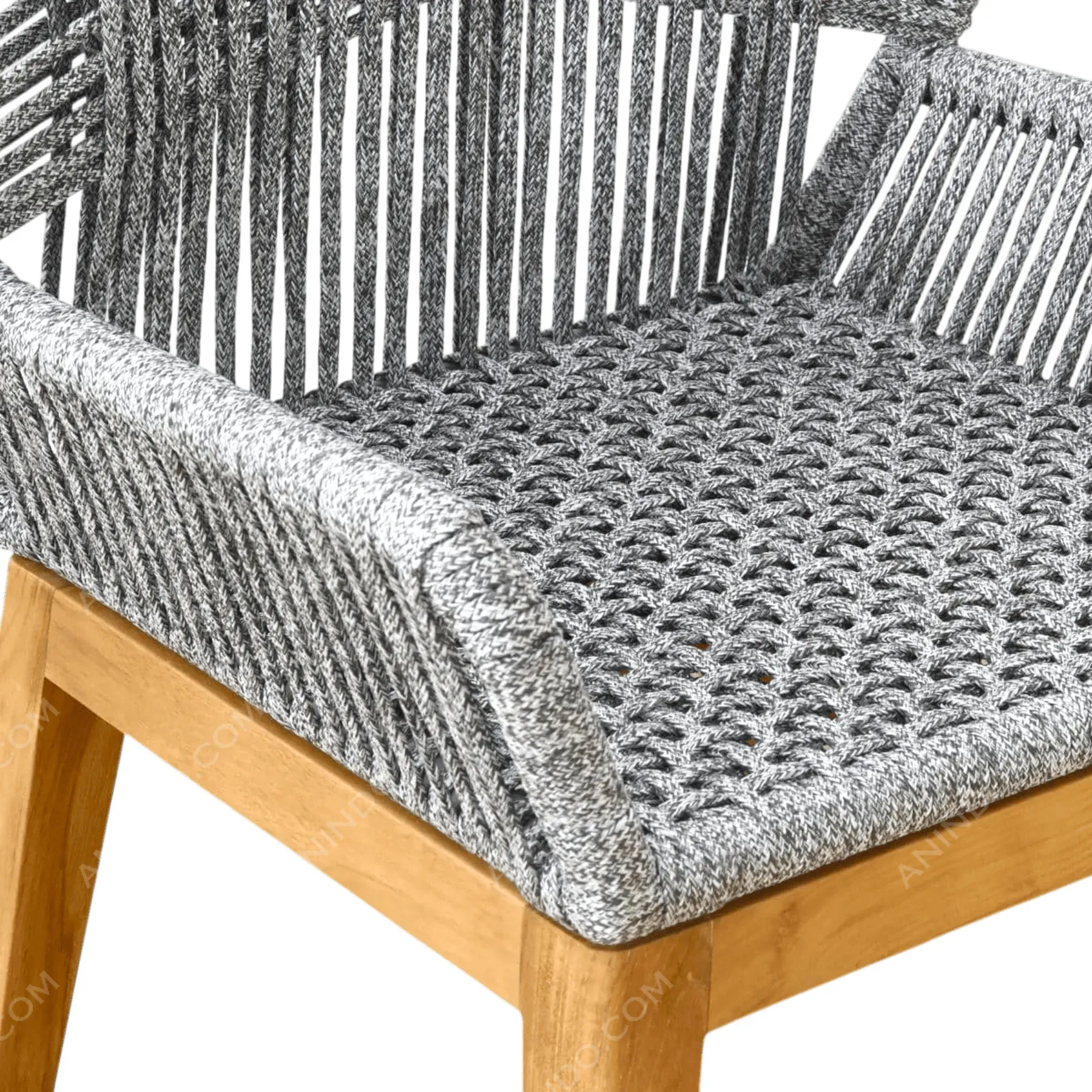 Marina Woven Rope Armchair (Grey) - Image 3