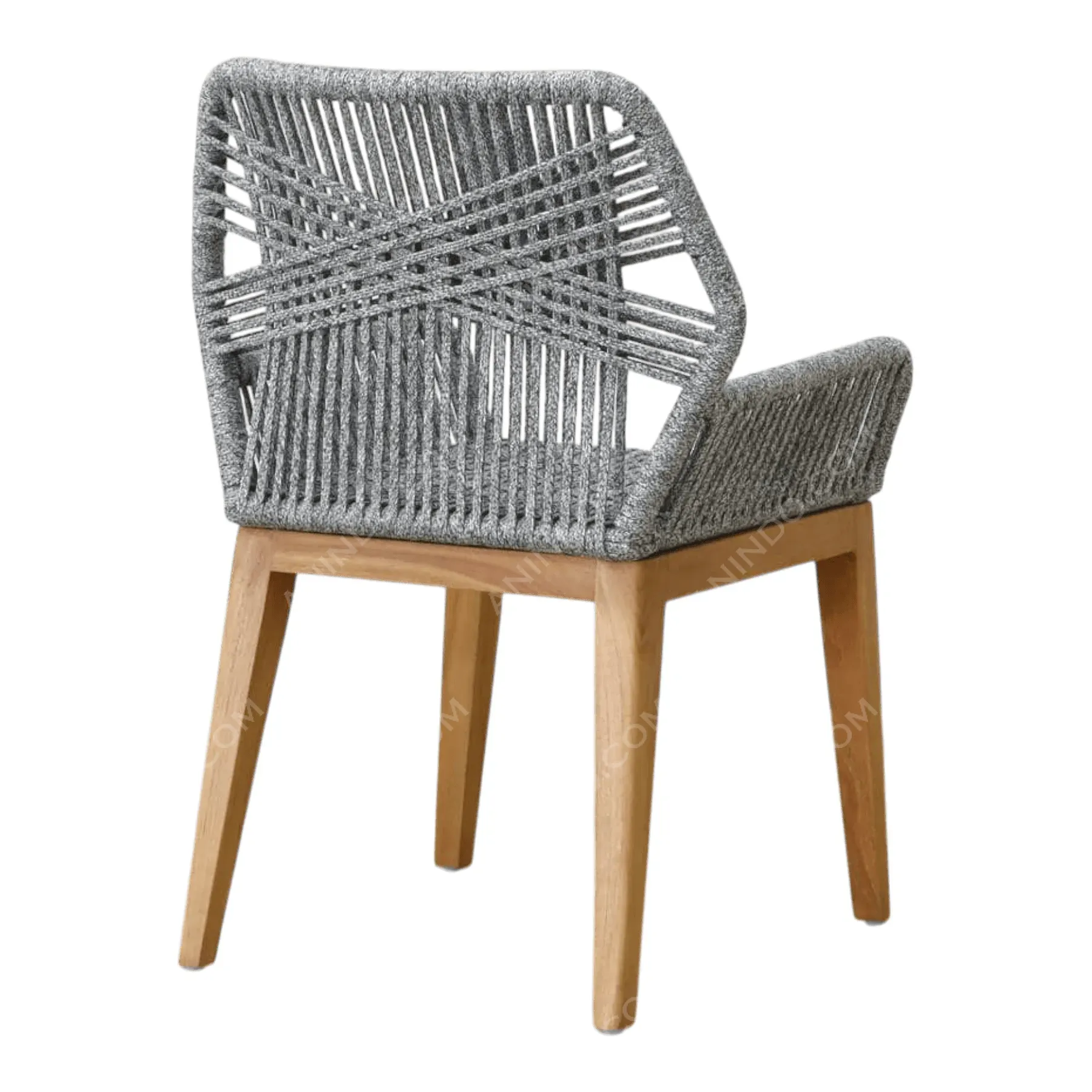 Marina Woven Rope Armchair (Grey) - Image 7