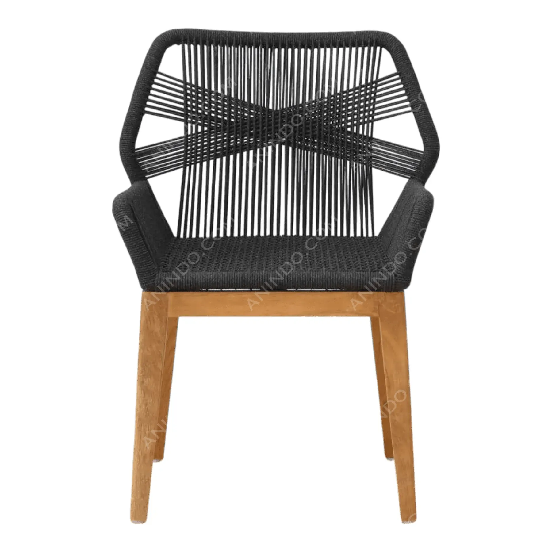 Marina Woven Rope Armchair (Black)