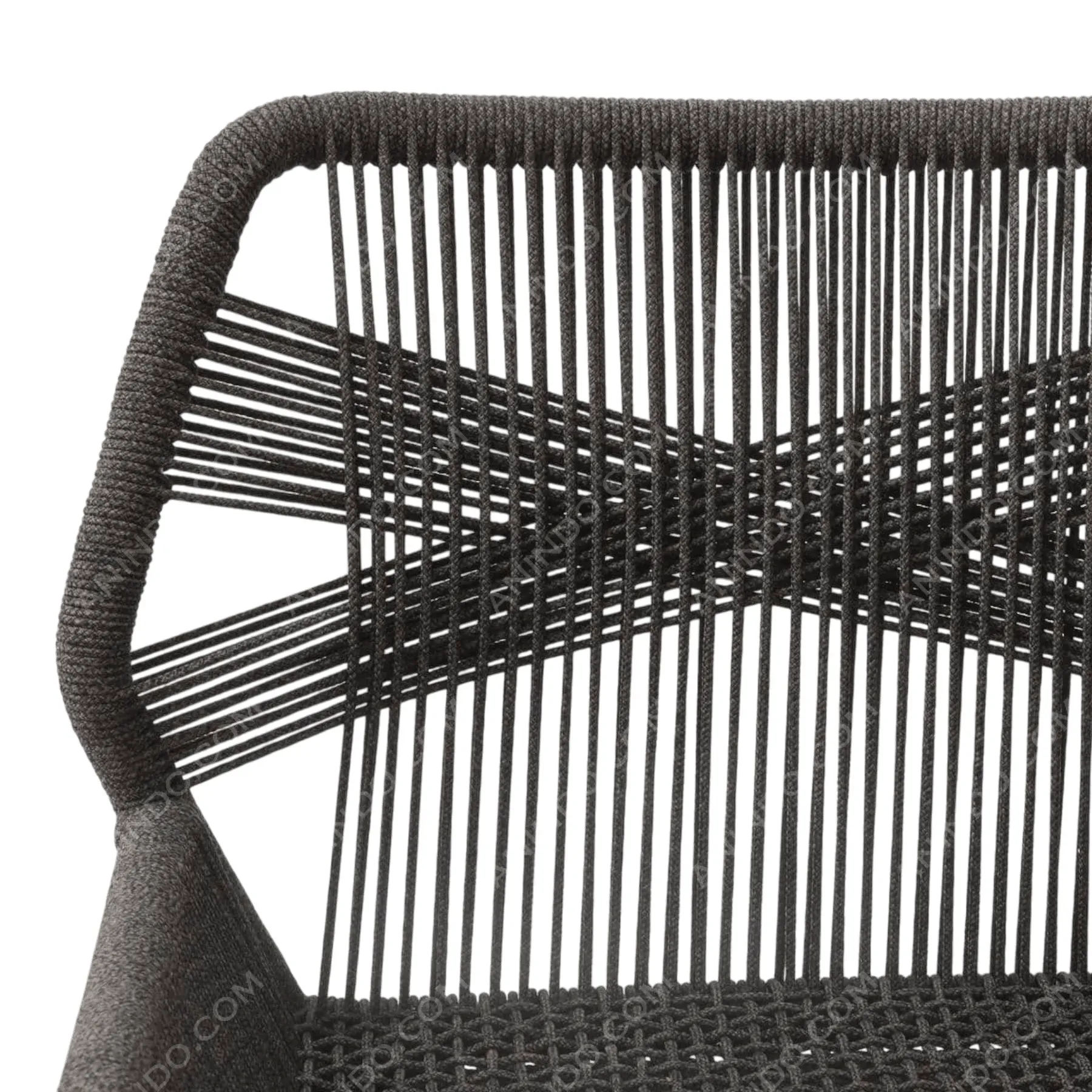 Marina Woven Rope Armchair (Black) - Image 3