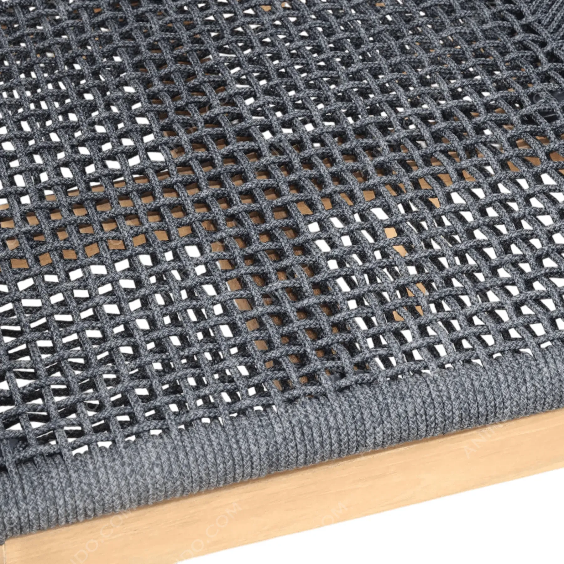 Marina Woven Rope Armchair (Black) - Image 6