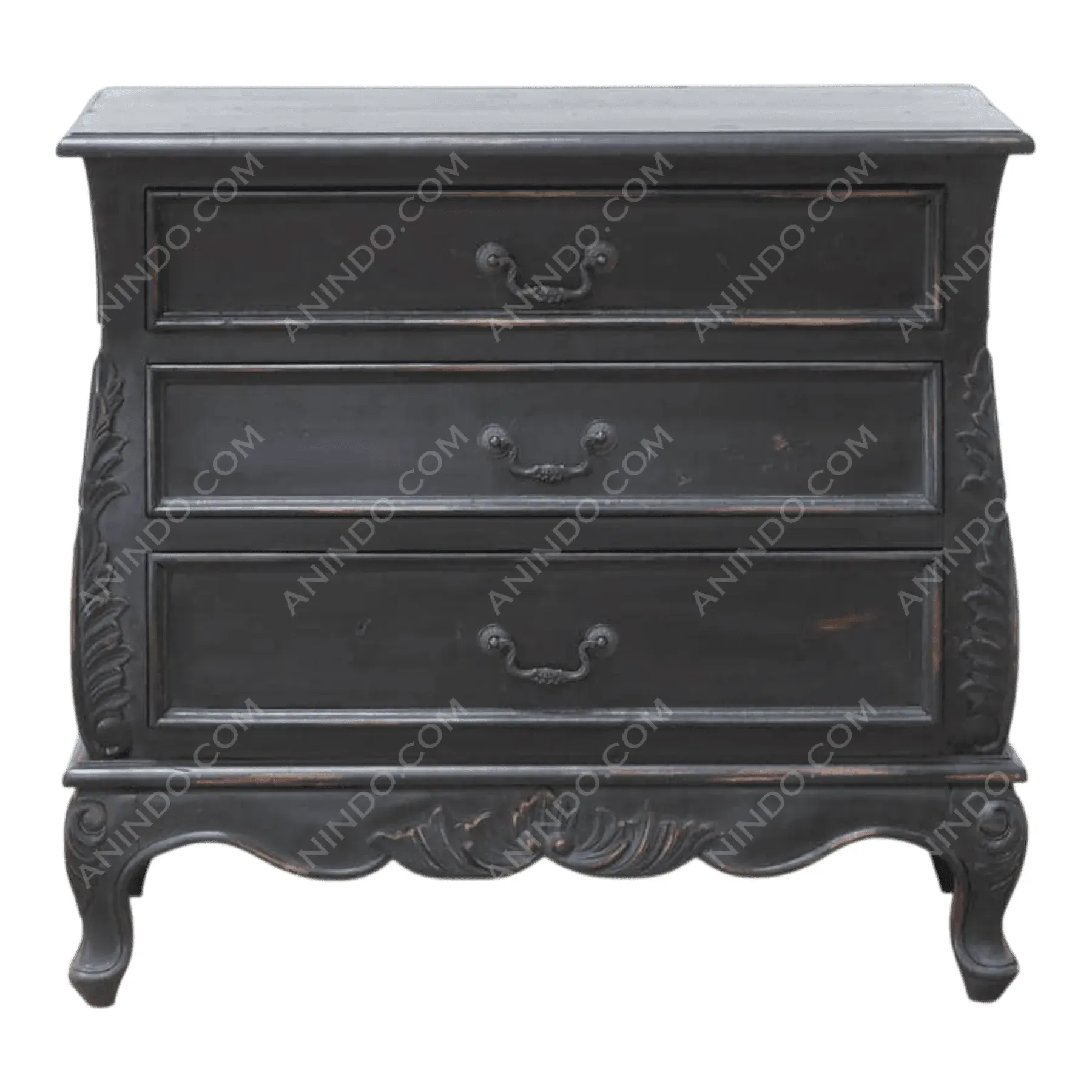 Versailles Ebonized Bombe Chest