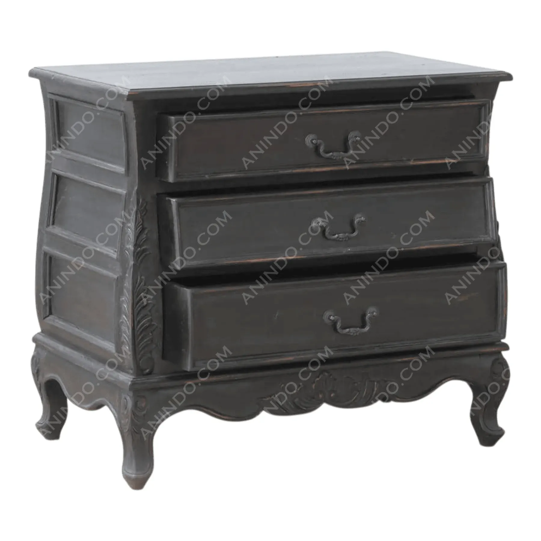 Versailles Ebonized Bombe Chest - Image 2