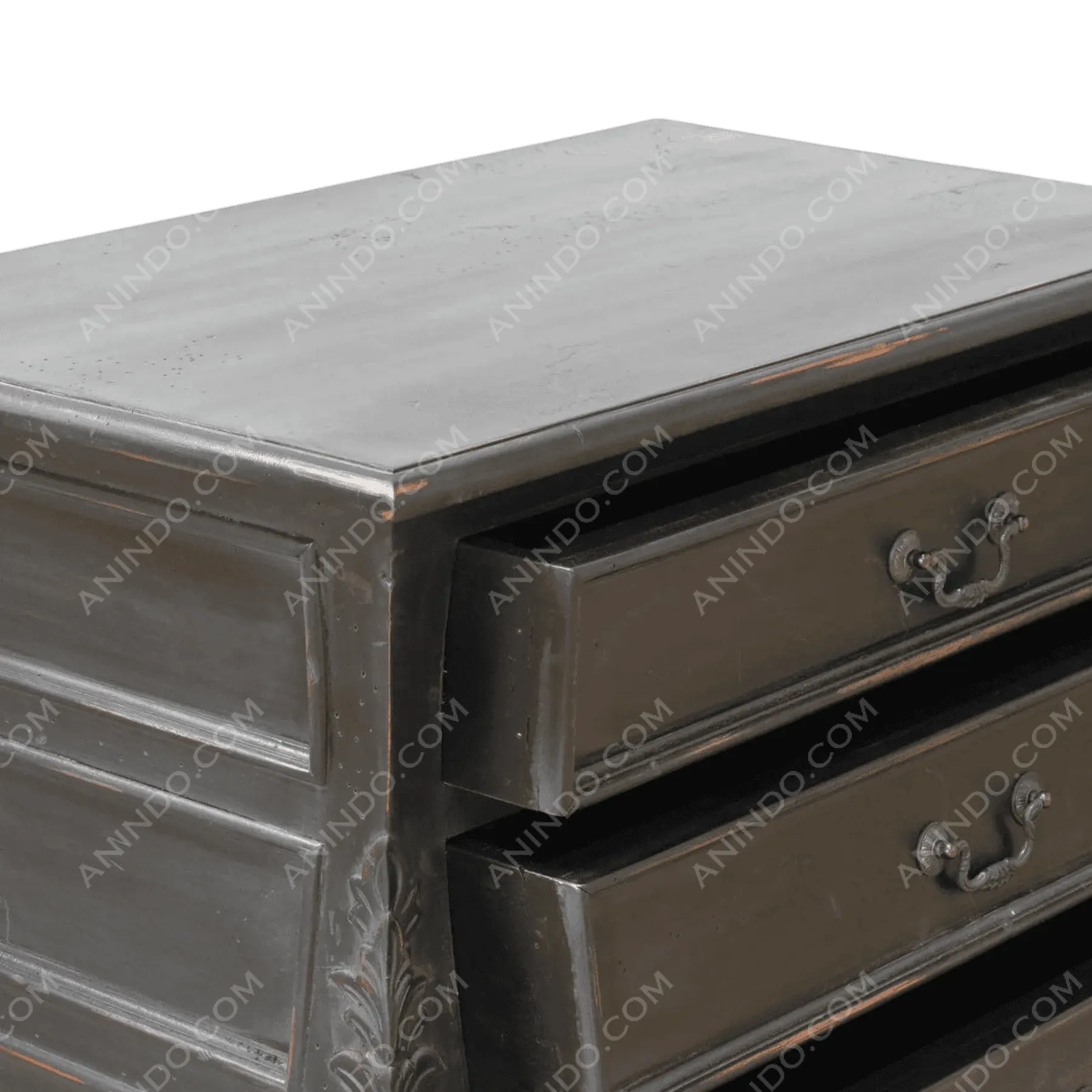 Versailles Ebonized Bombe Chest - Image 3