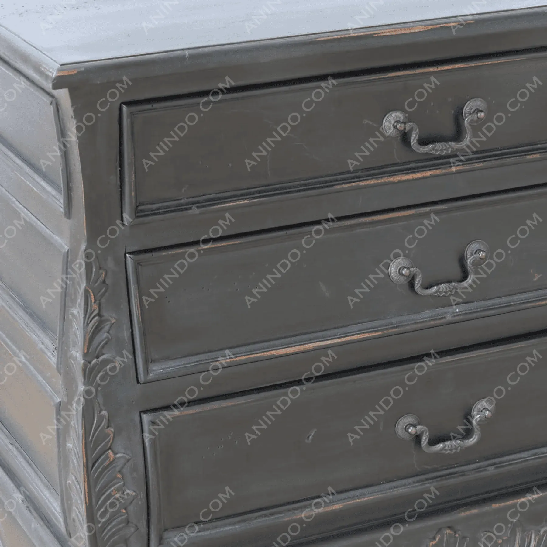 Versailles Ebonized Bombe Chest - Image 5