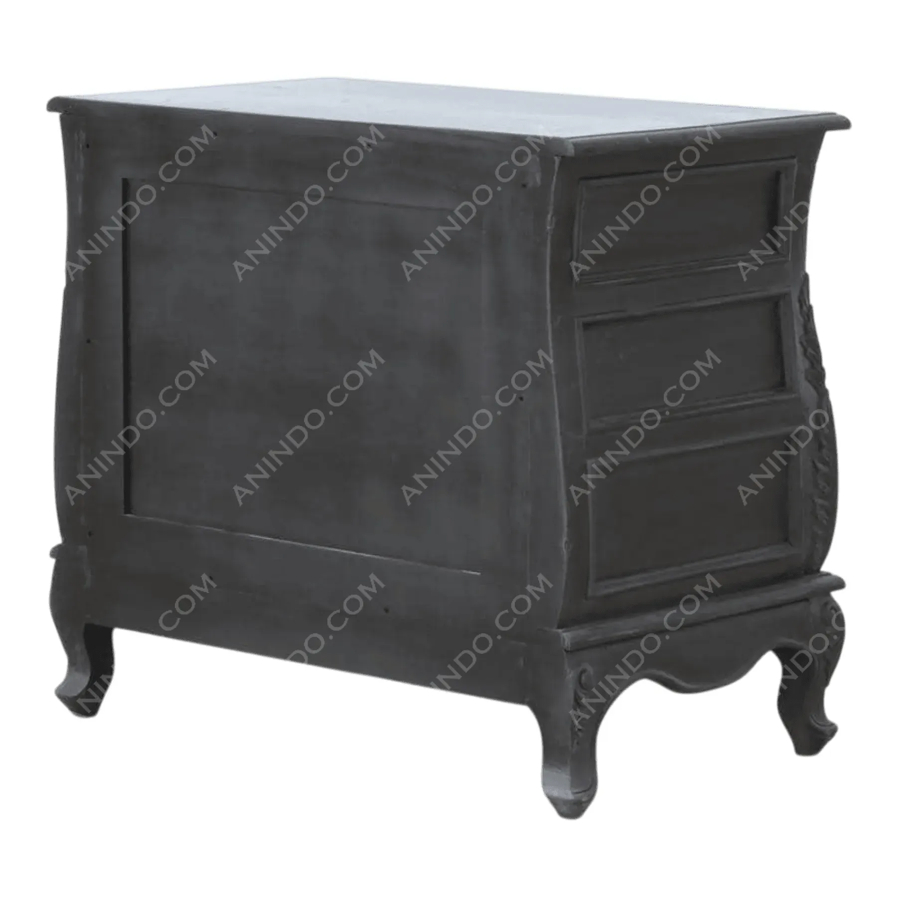 Versailles Ebonized Bombe Chest - Image 7