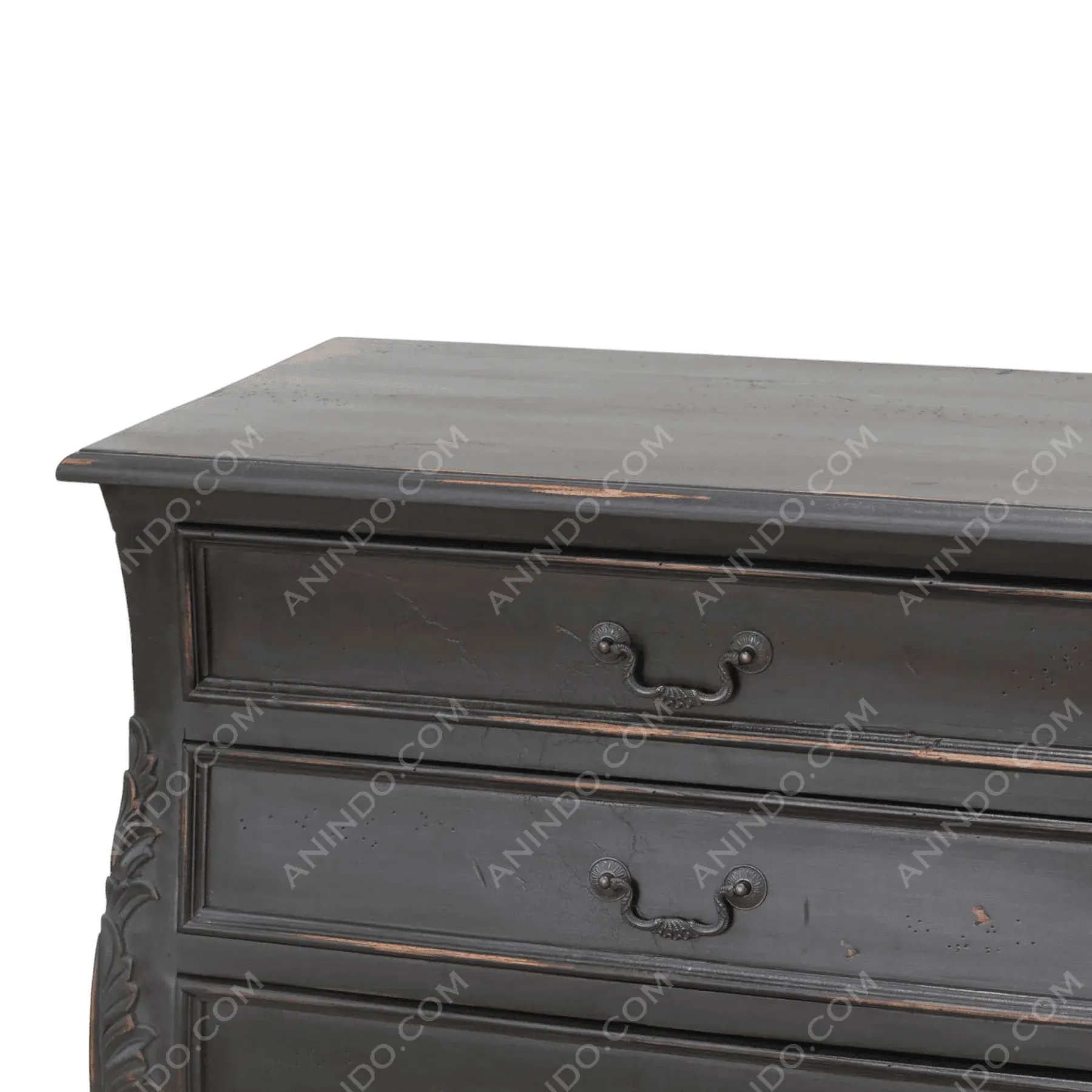 Versailles Ebonized Bombe Chest - Image 10