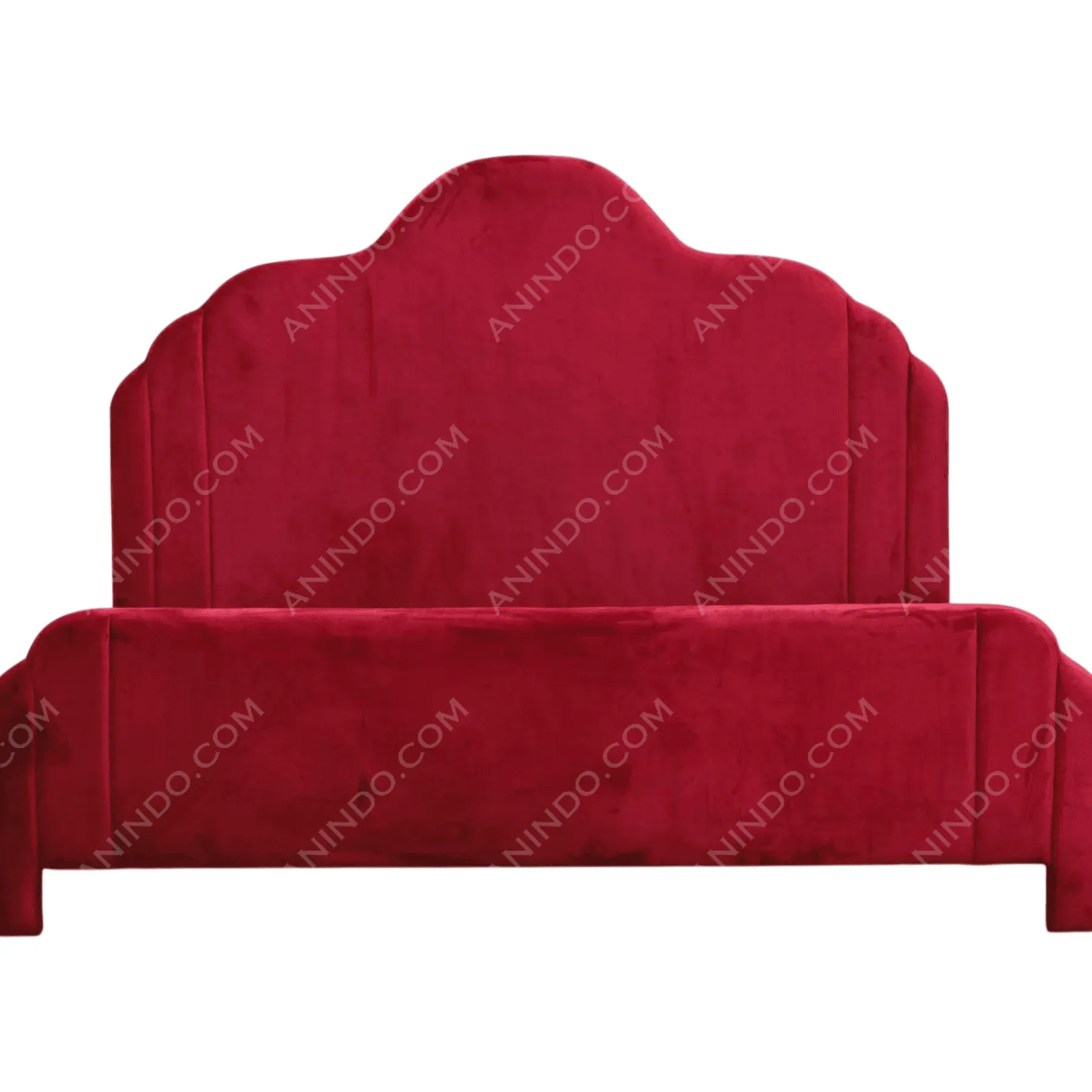Cardinal Scalloped Velvet Bed