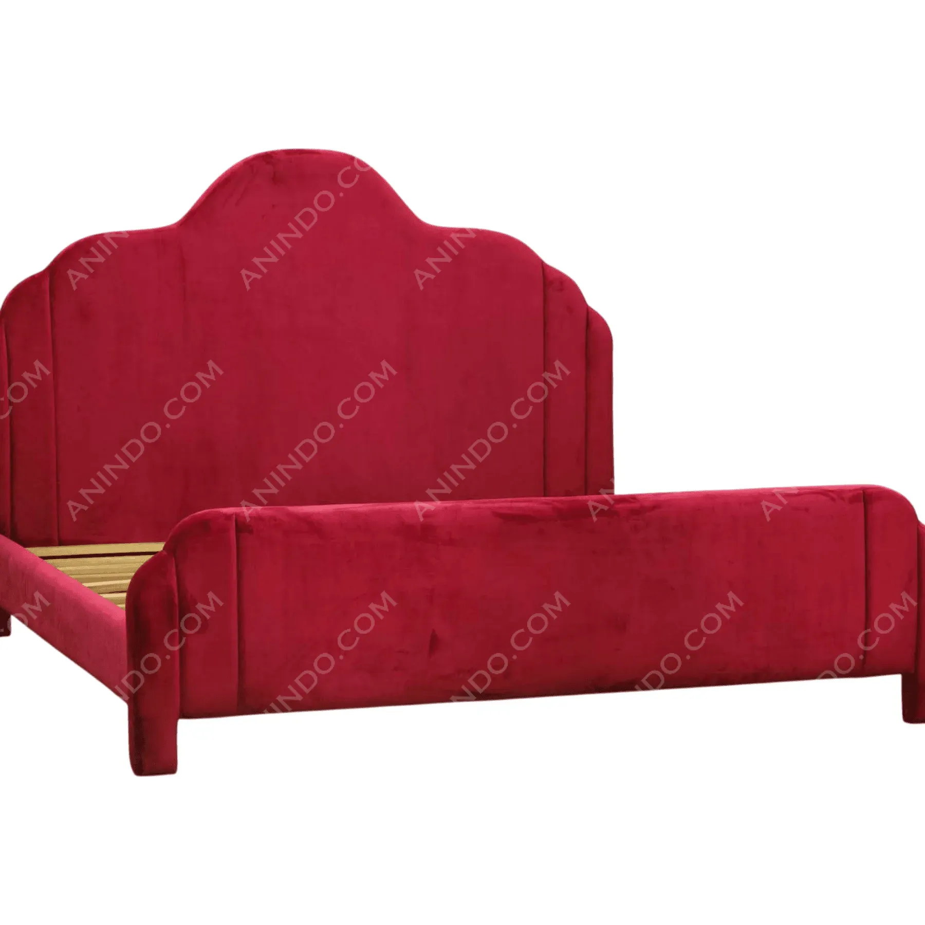 Cardinal Scalloped Velvet Bed - Image 2