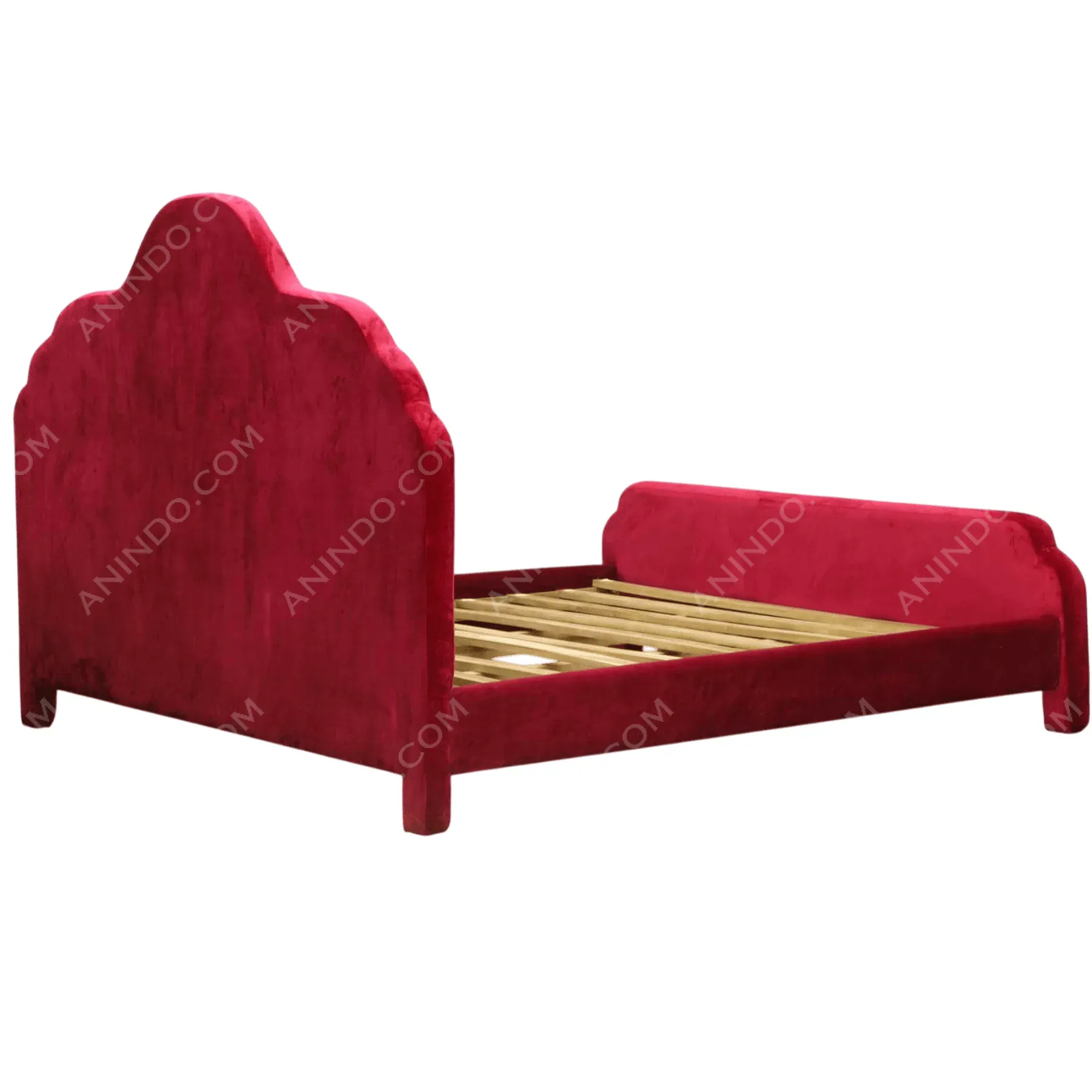 Cardinal Scalloped Velvet Bed - Image 3