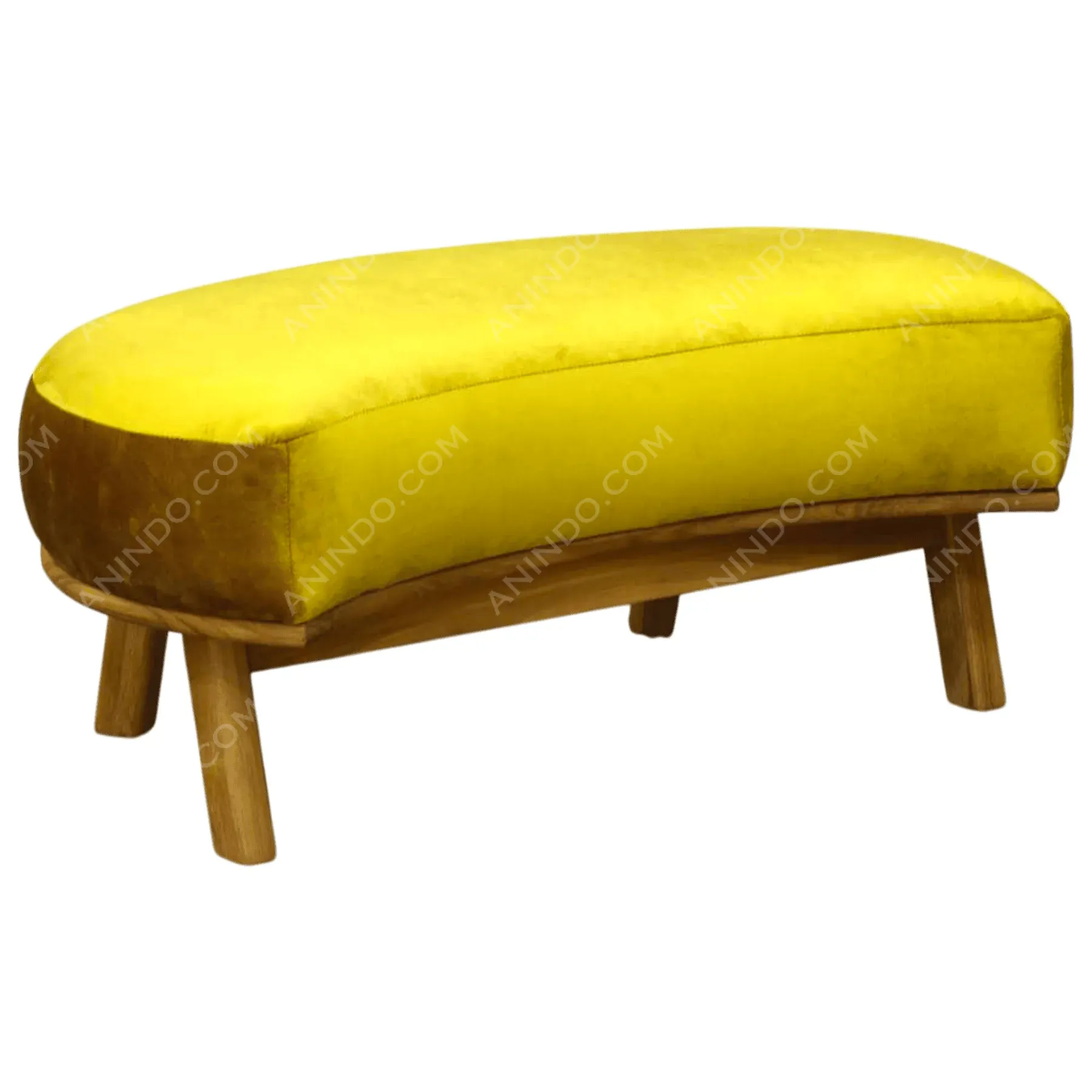 'Oslo' Two-Tone Velvet Bench - Image 2