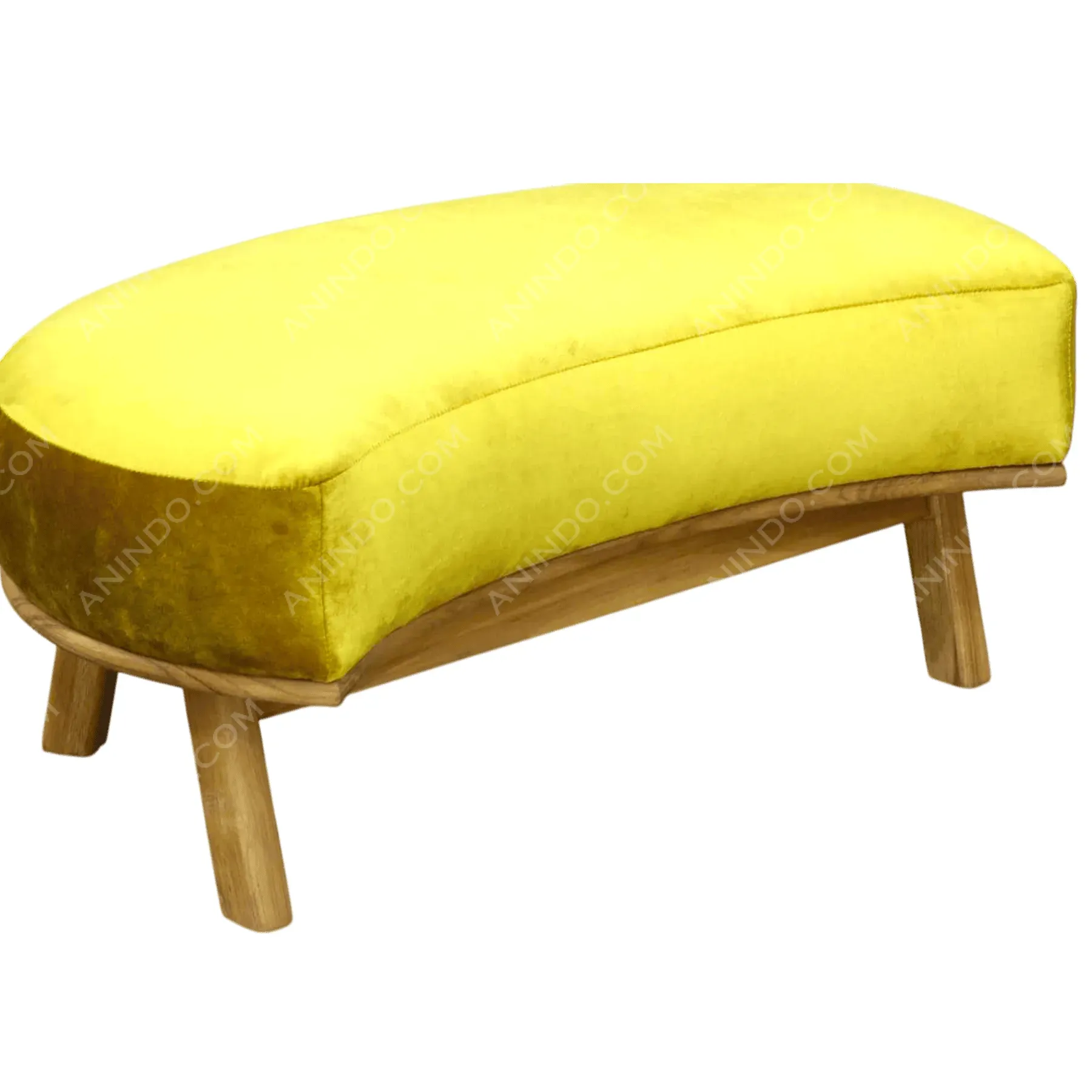 'Oslo' Two-Tone Velvet Bench - Image 3