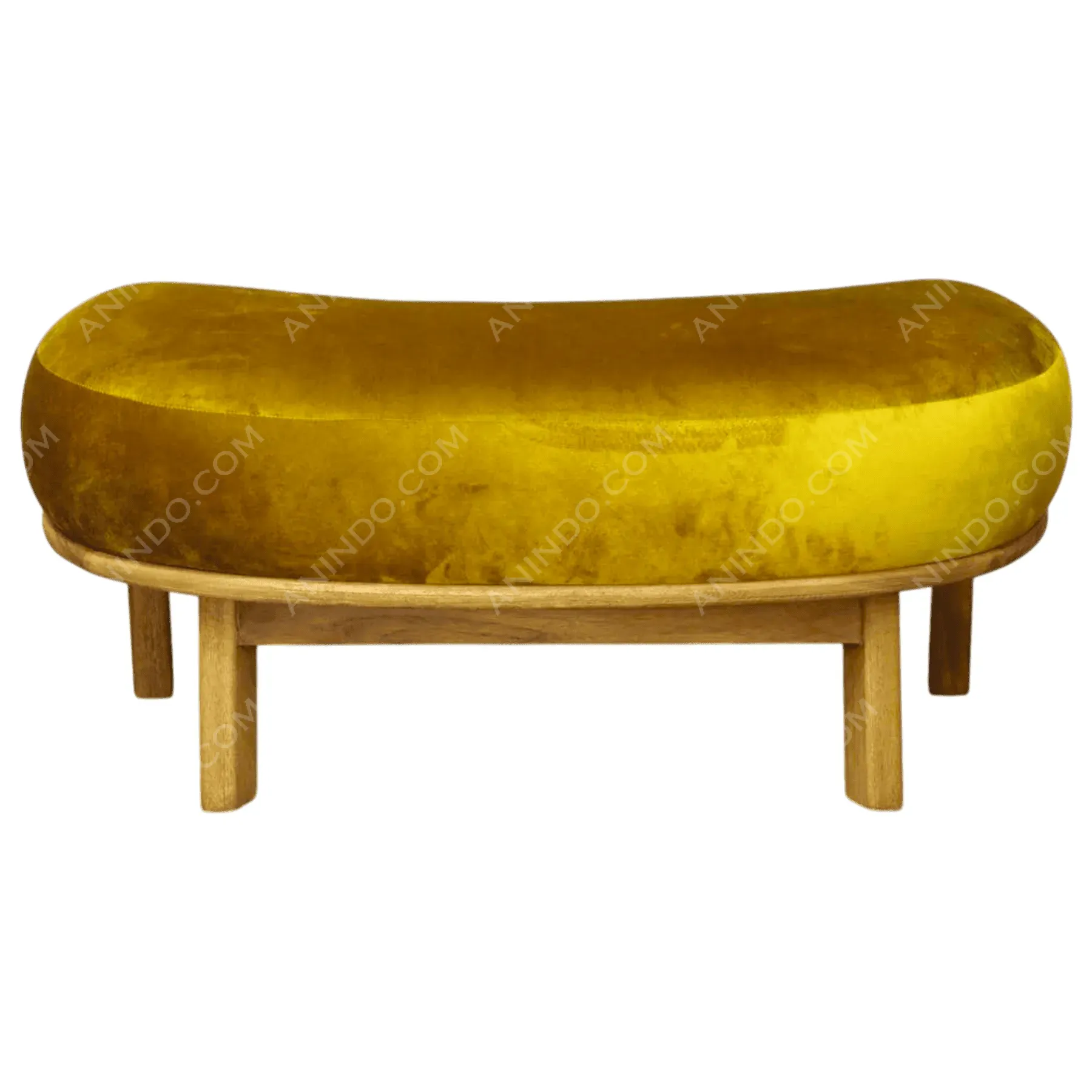 'Oslo' Two-Tone Velvet Bench
