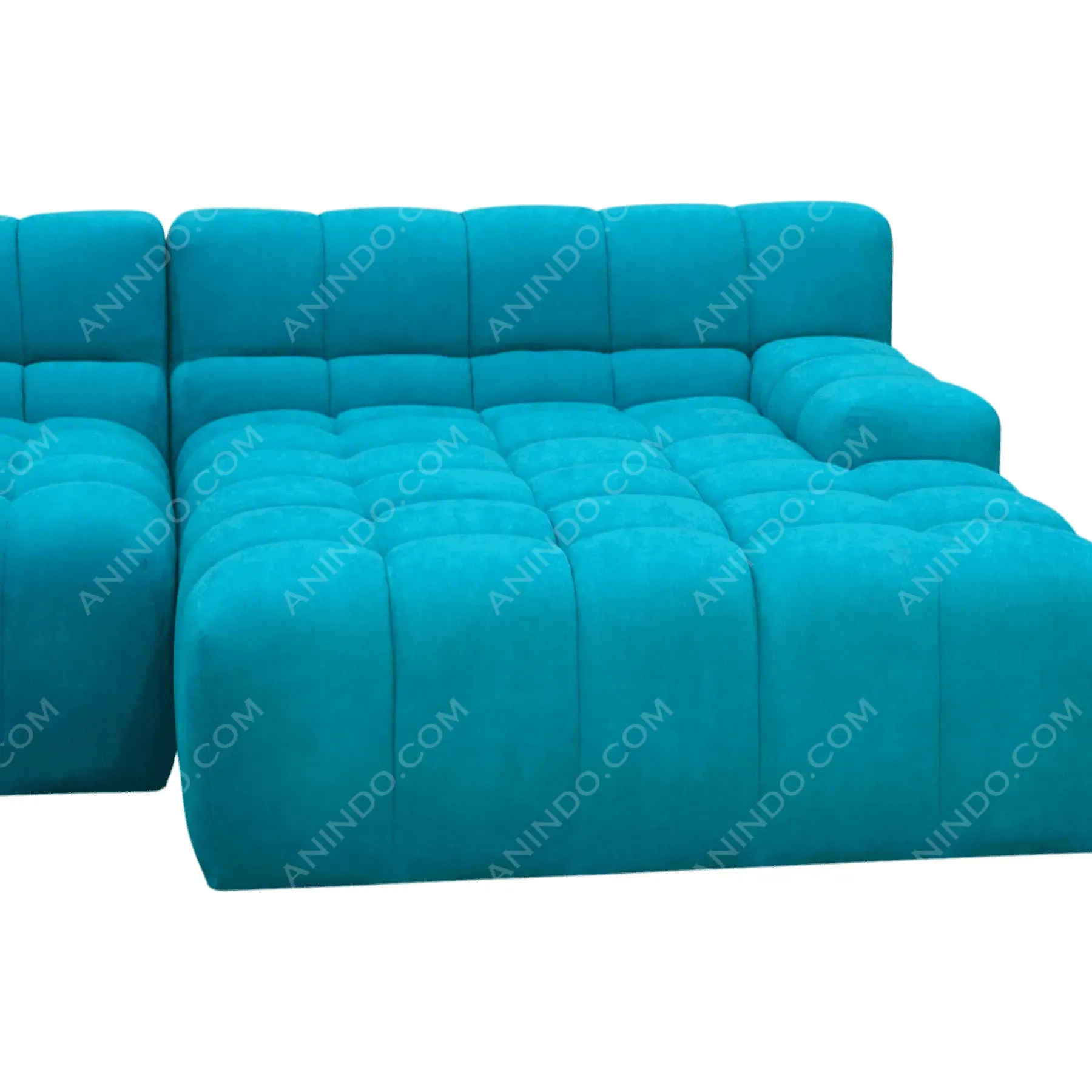 Azure Biscuit-Tufted Sectional - Image 4