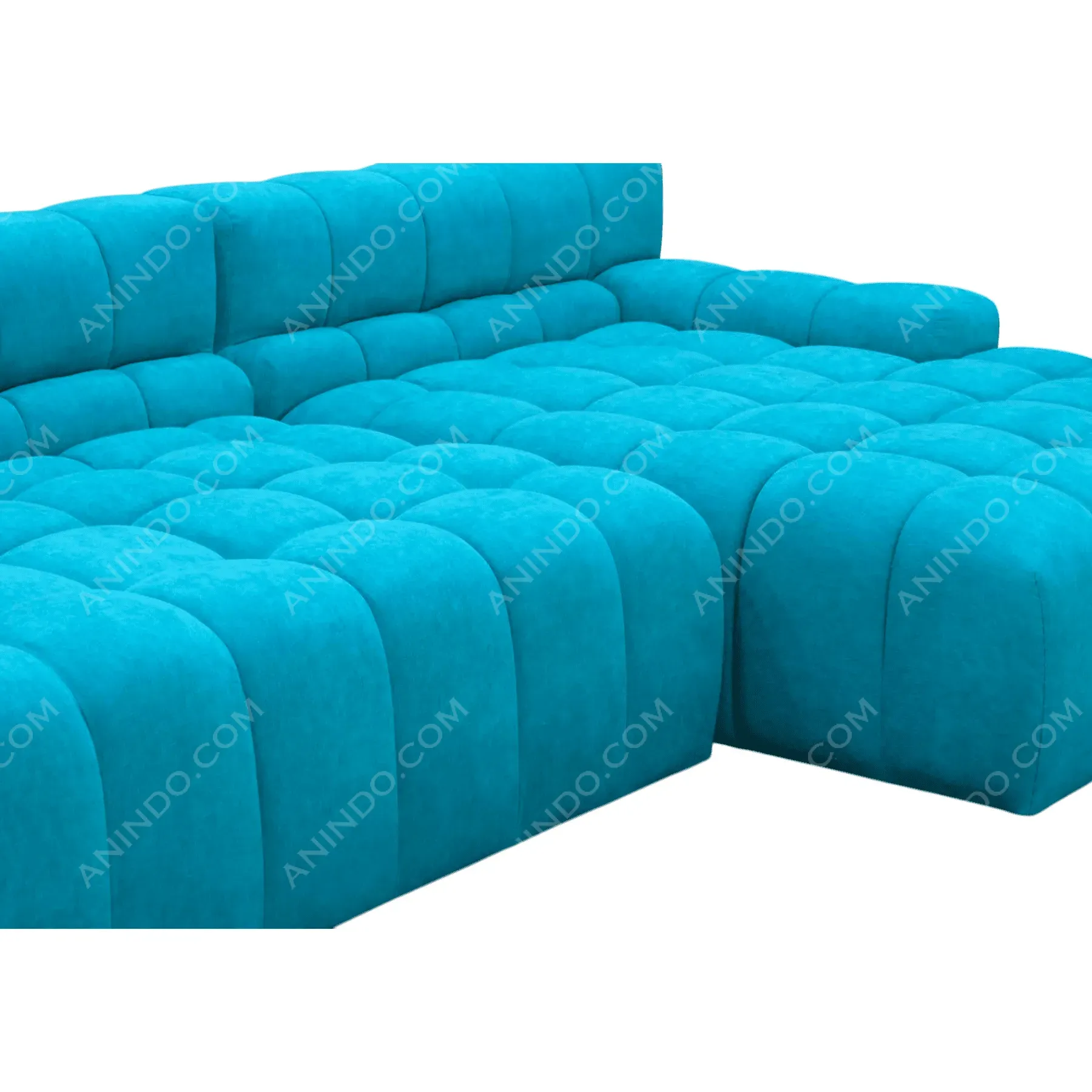 Azure Biscuit-Tufted Sectional - Image 6