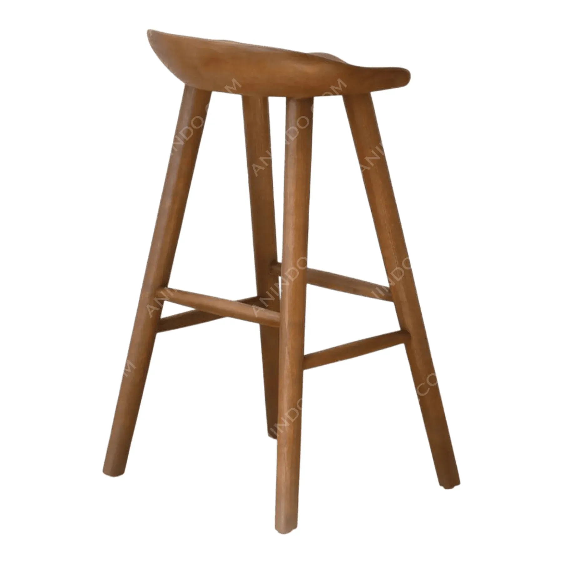 Oslo Solid Wood Saddle Stool - Image 3