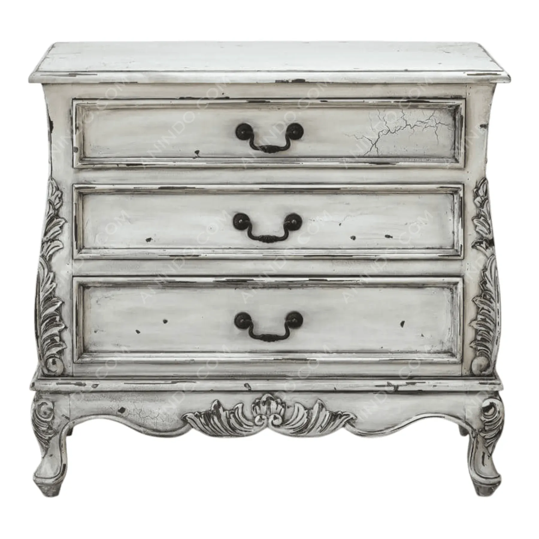 'Loire' Distressed Bombe Chest