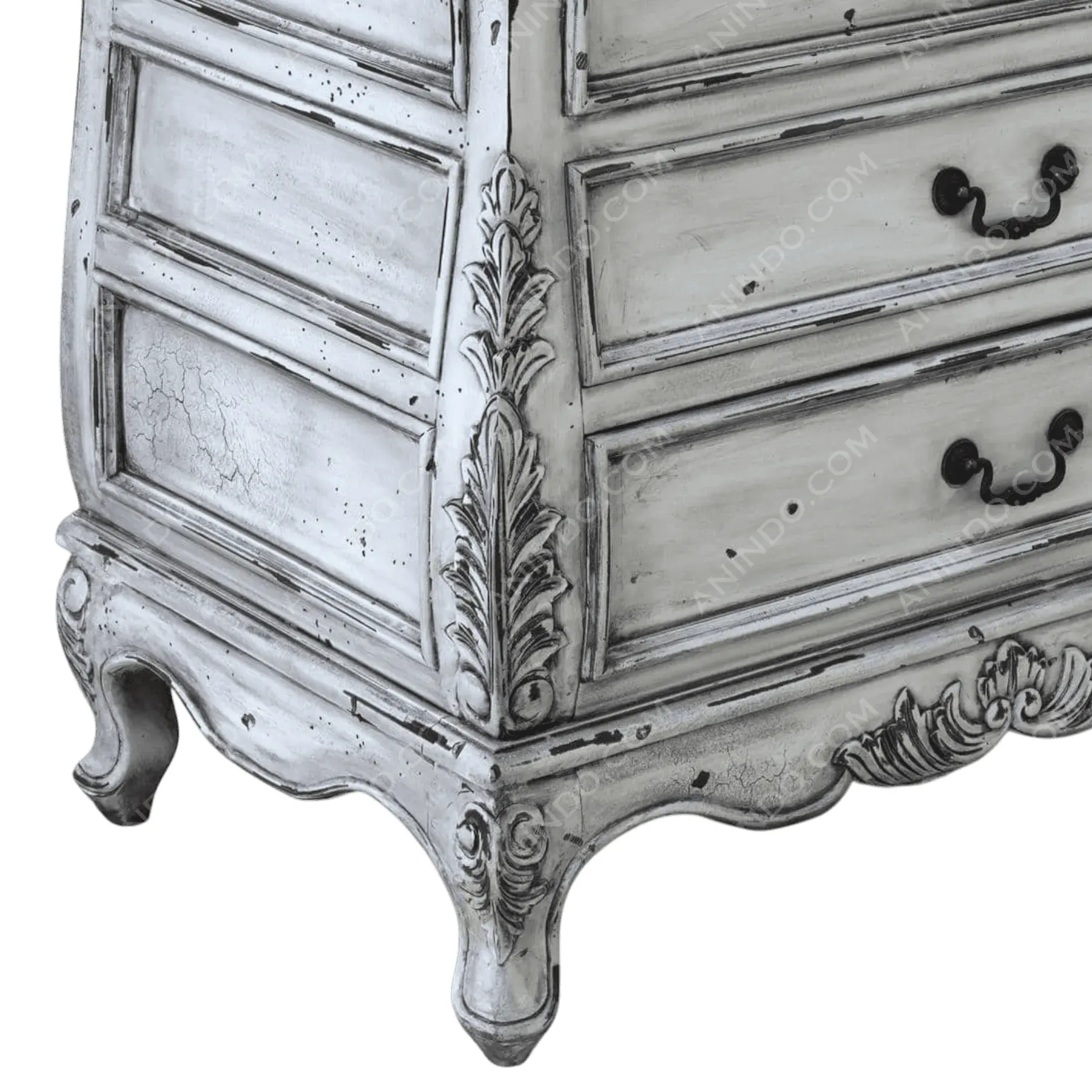 'Loire' Distressed Bombe Chest - Image 2